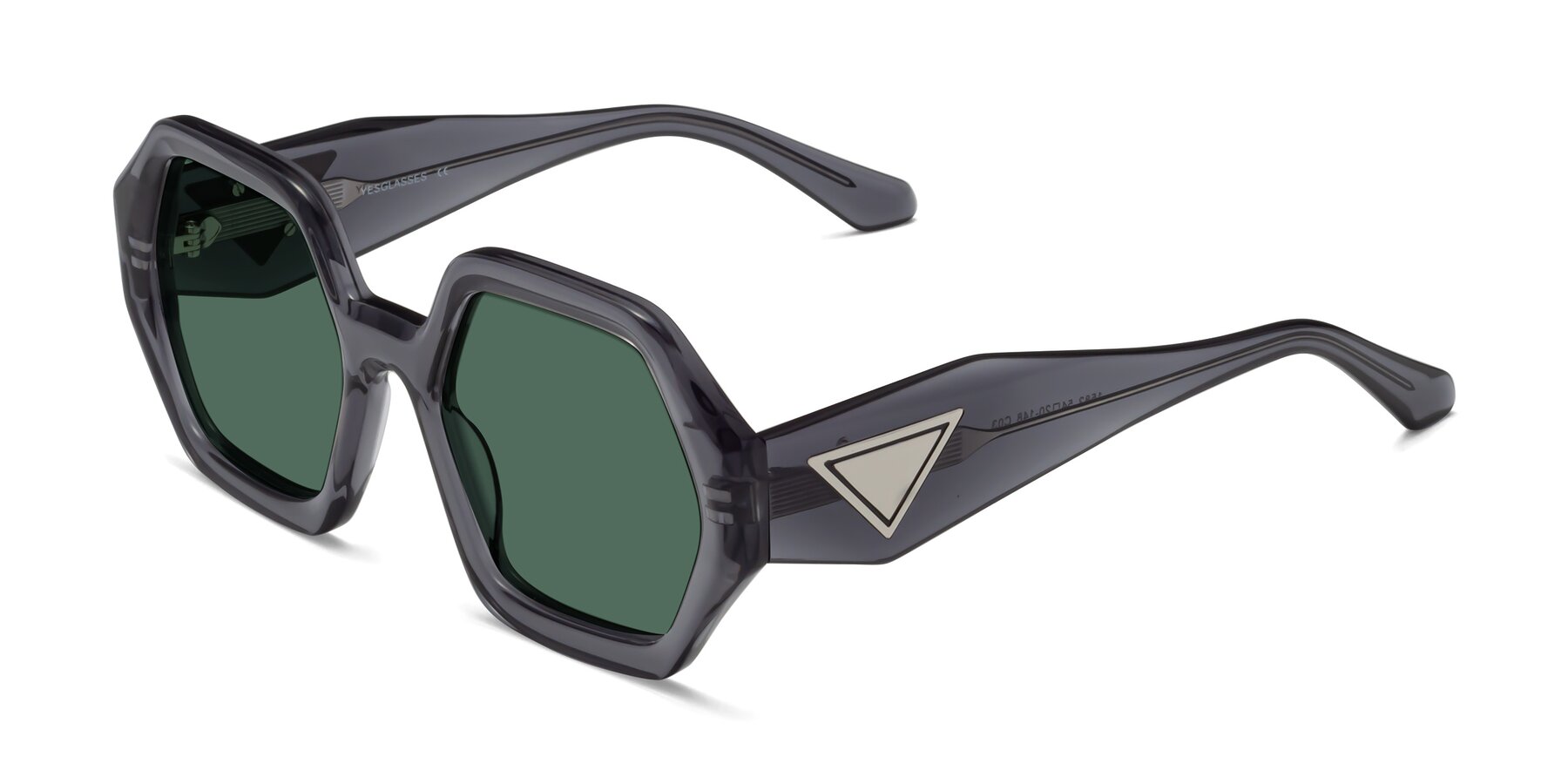 Angle of 1582 in Gray with Green Polarized Lenses