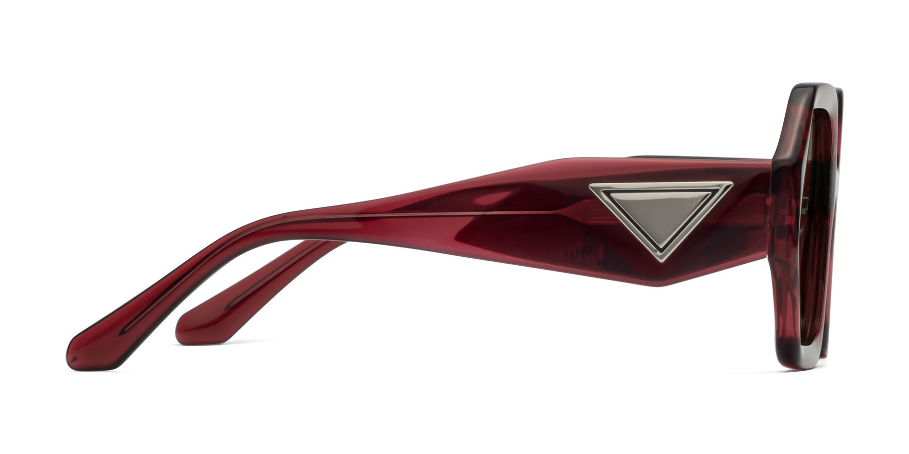 Side of 1582 in Wine with Gray Polarized Lenses