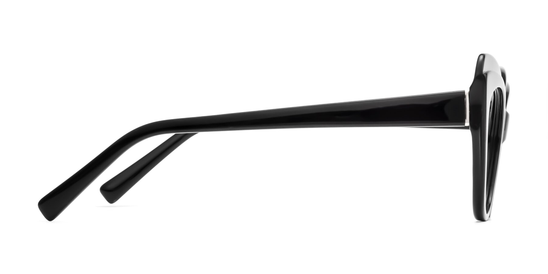 Side of 1469 in Black with Clear Eyeglass Lenses