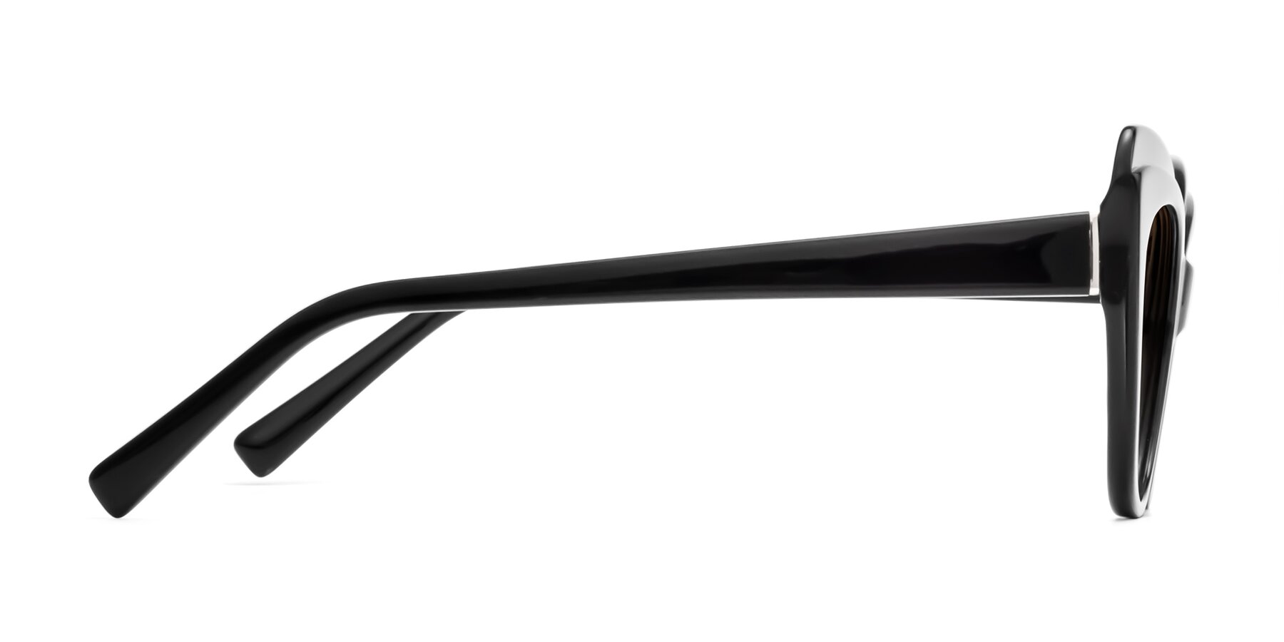 Side of 1469 in Black with Brown Gradient Lenses
