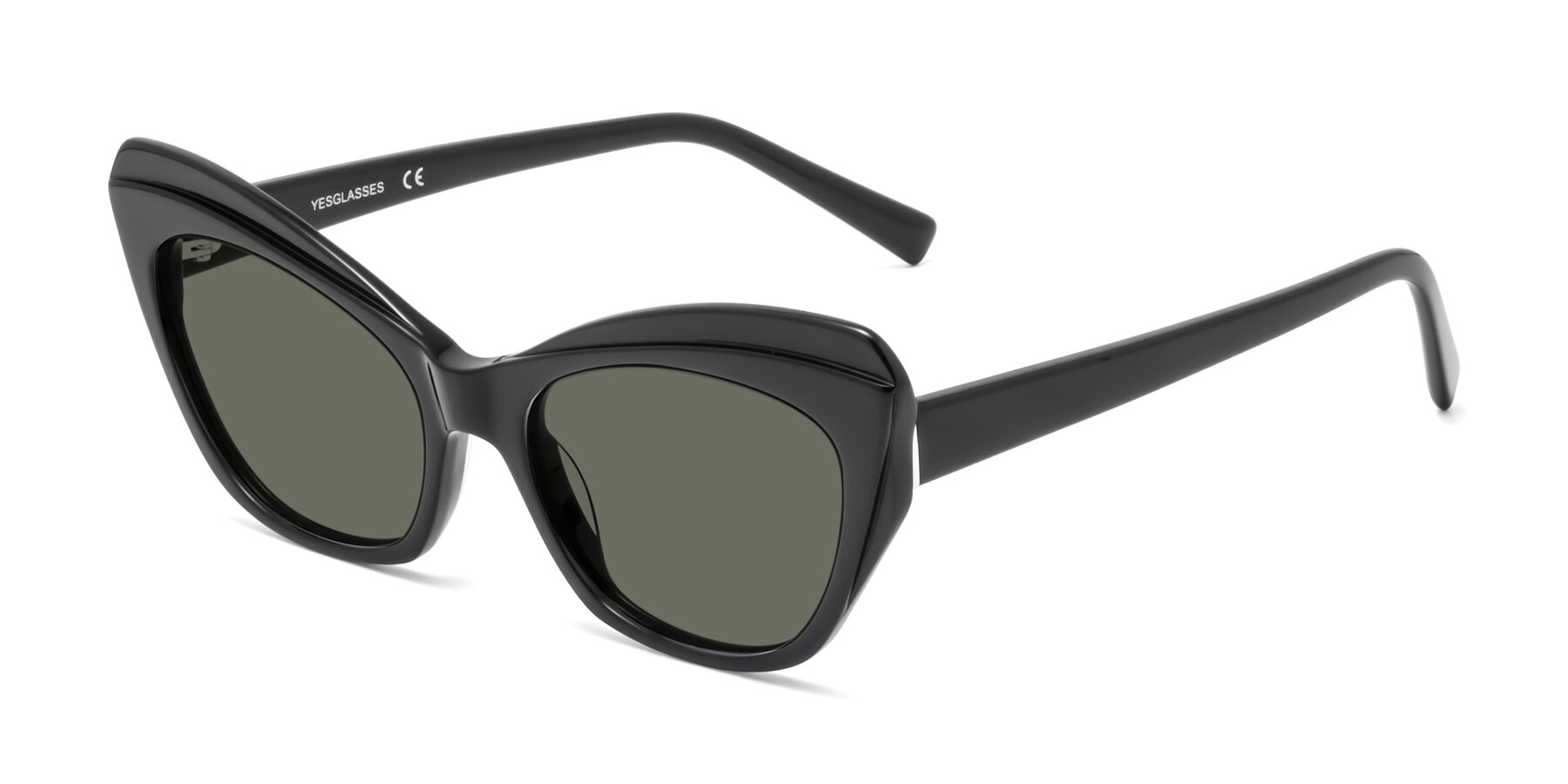 Angle of 1469 in Black with Gray Polarized Lenses