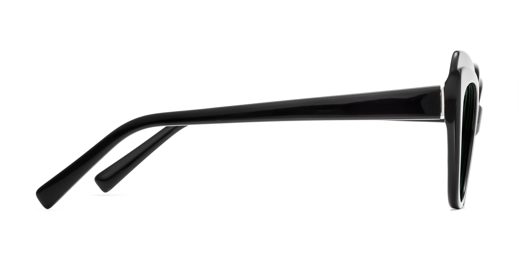Side of 1469 in Black with Green Polarized Lenses