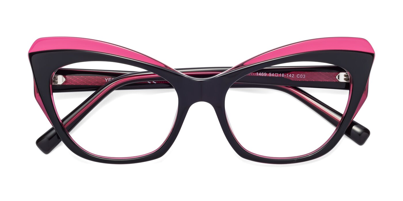 1469 - Black / Plum Eyeglasses