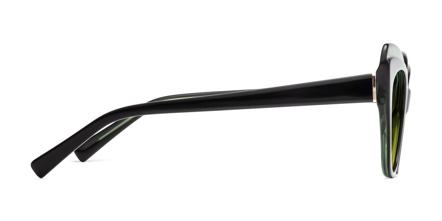 Side of 1469 in Black-Green with Green / Yellow Gradient Lenses