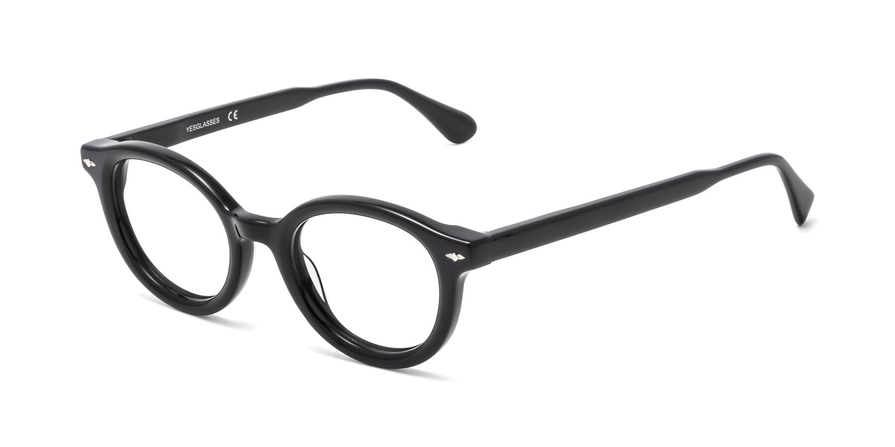 Angle of 1472 in Black with Clear Eyeglass Lenses