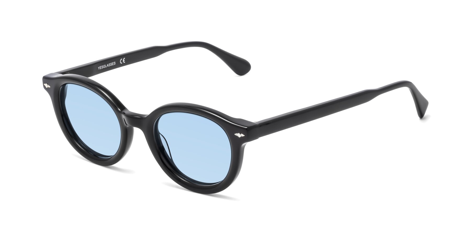 Angle of 1472 in Black with Light Blue Tinted Lenses