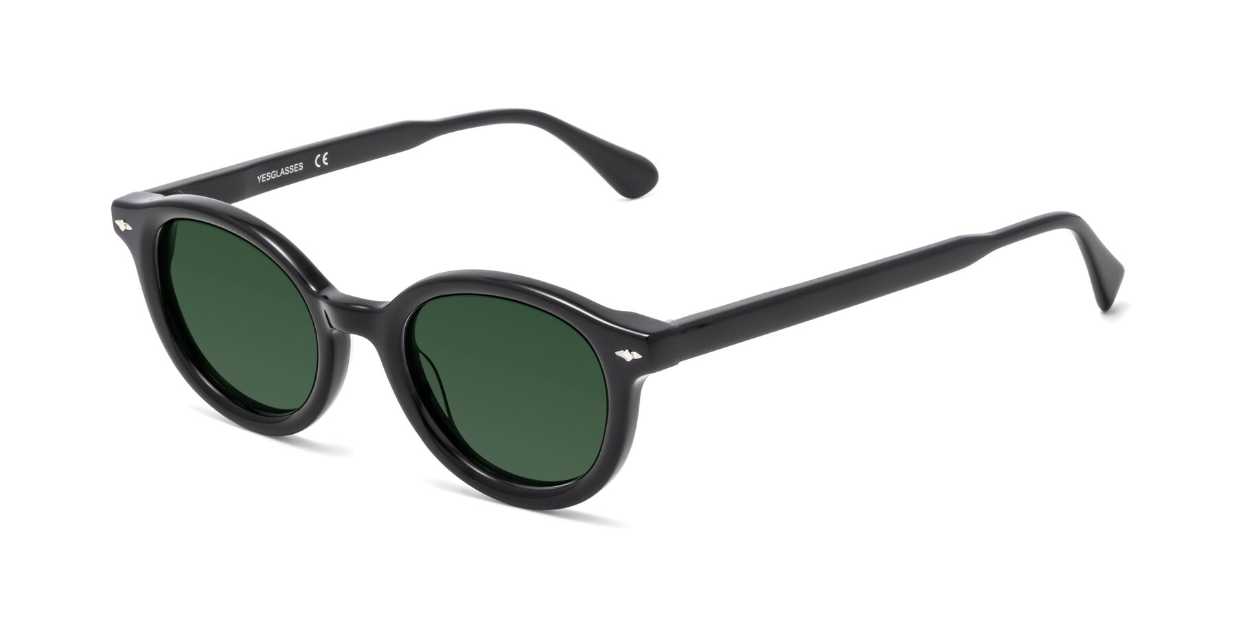Angle of 1472 in Black with Green Tinted Lenses