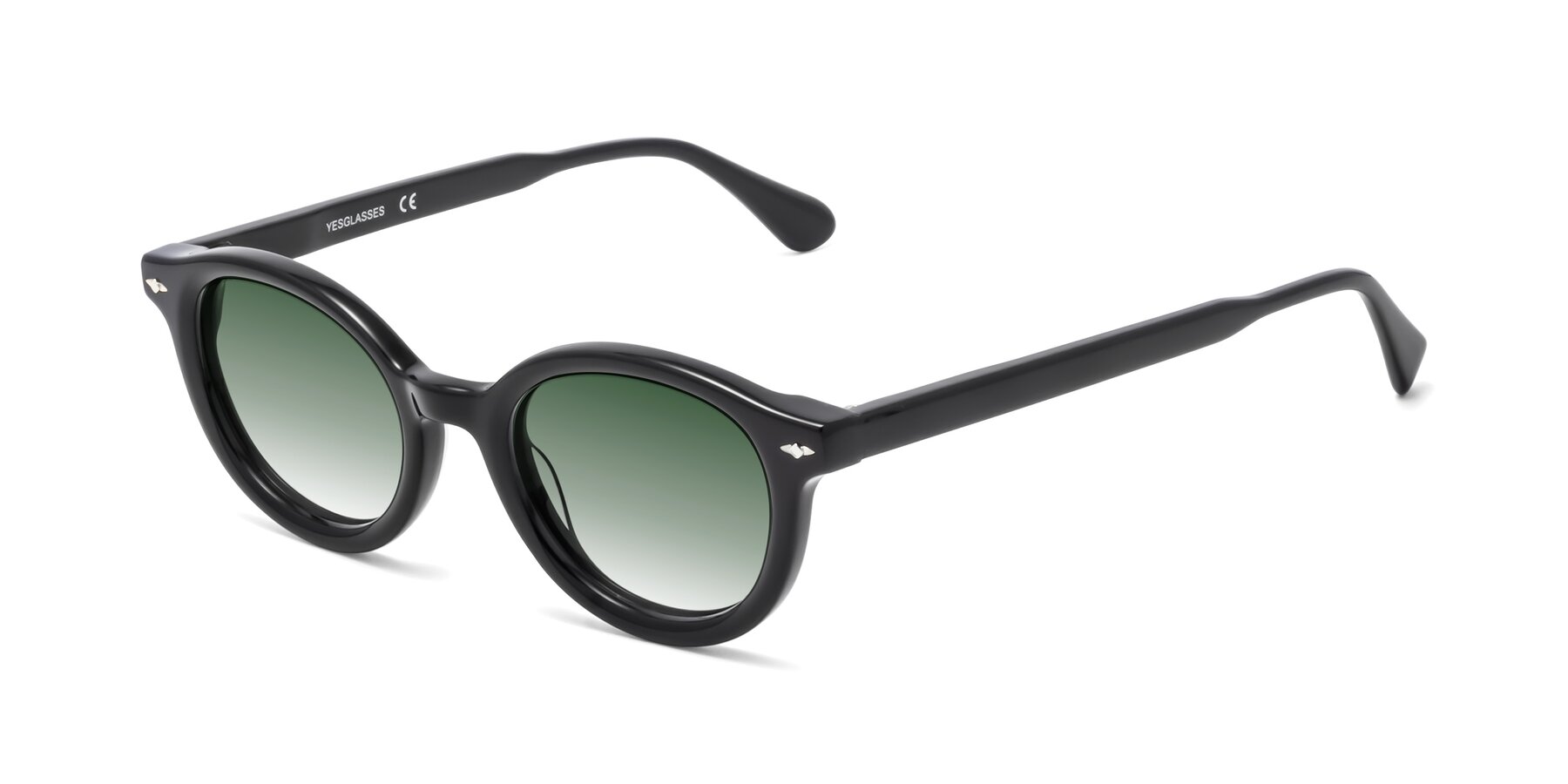 Angle of 1472 in Black with Green Gradient Lenses