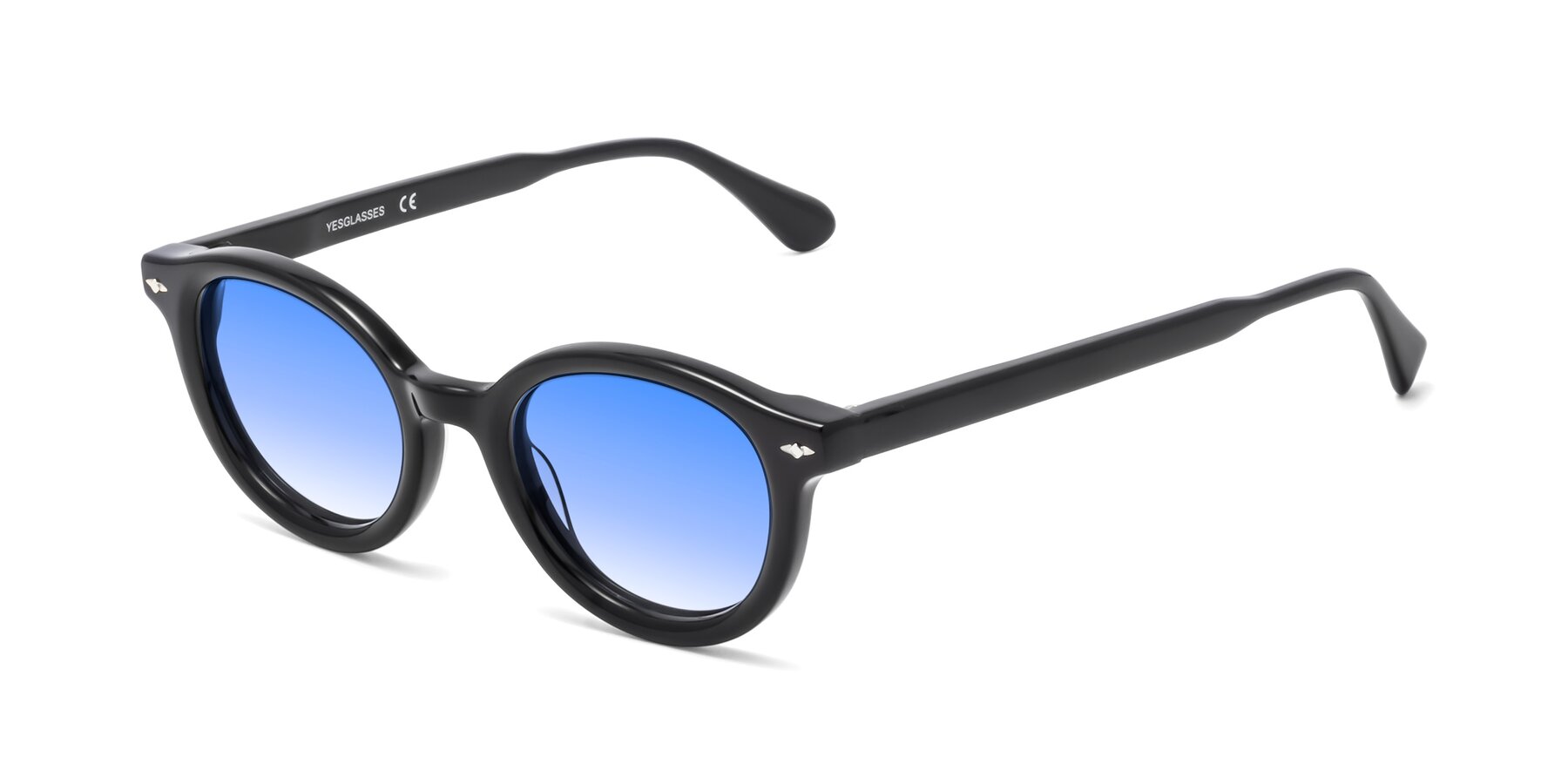 Angle of 1472 in Black with Blue Gradient Lenses
