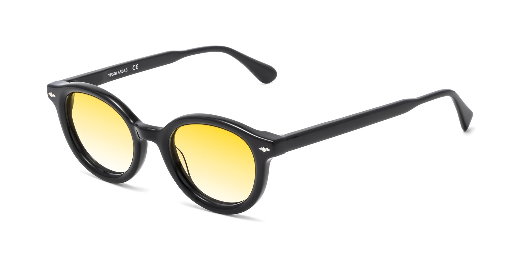 Angle of 1472 in Black with Yellow Gradient Lenses