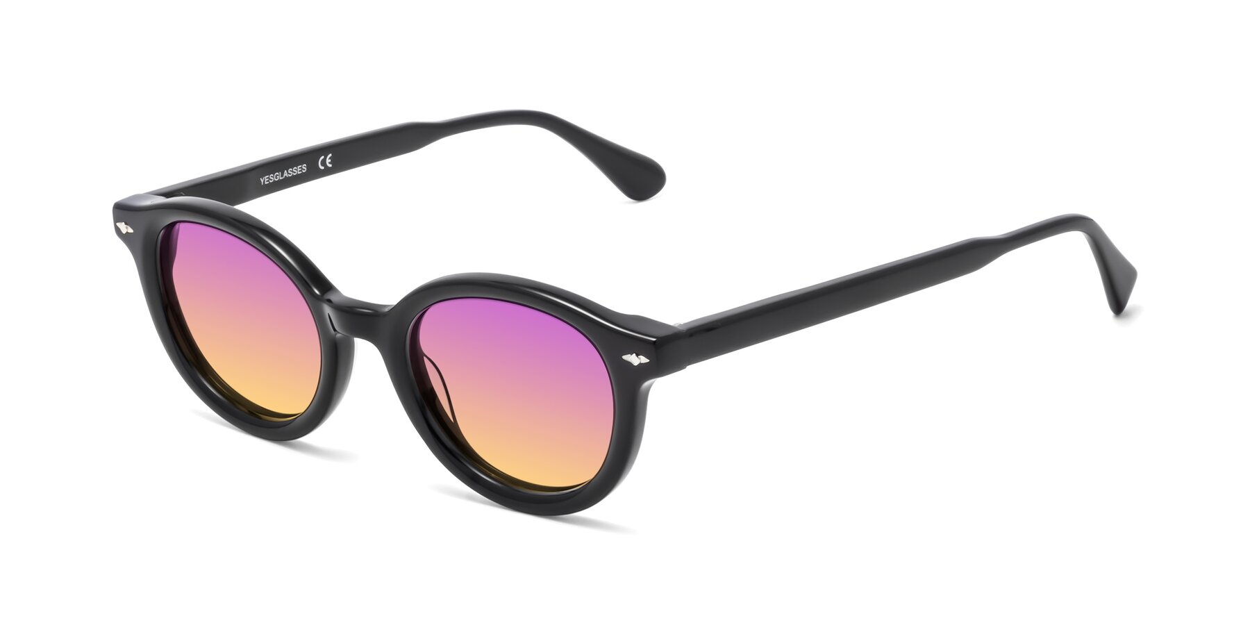 Angle of 1472 in Black with Purple / Yellow Gradient Lenses