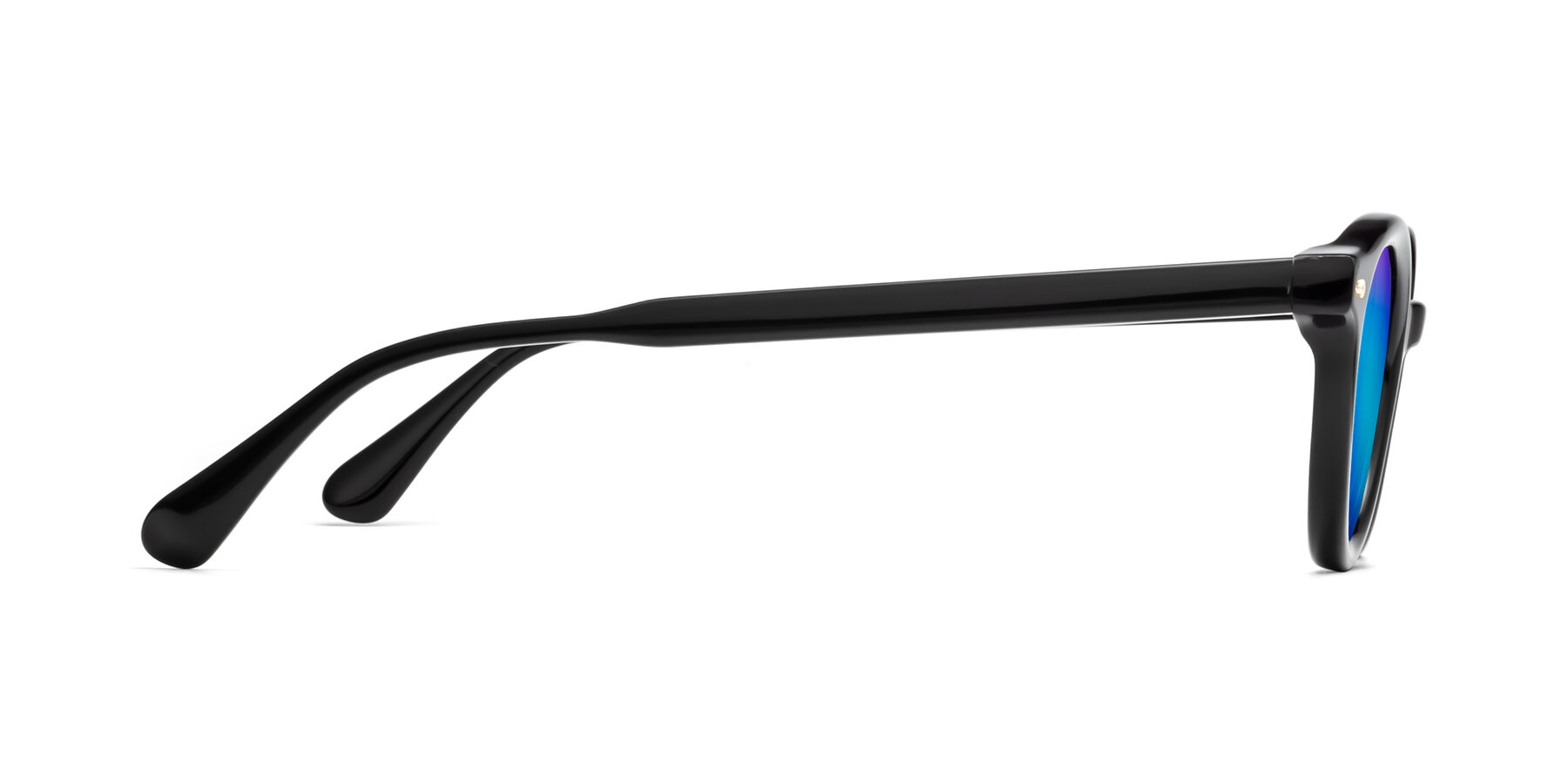 Side of 1472 in Black with Blue Mirrored Lenses
