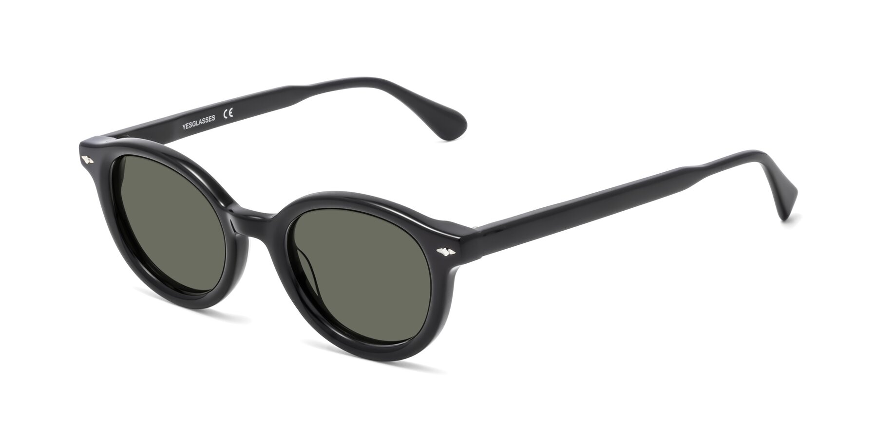 Angle of 1472 in Black with Gray Polarized Lenses
