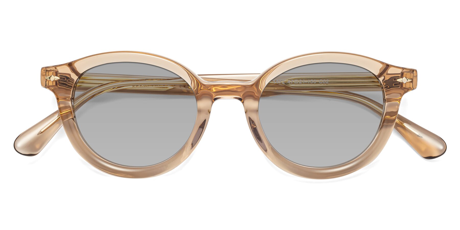 Folded Front of 1472 in Caramel with Light Gray Tinted Lenses