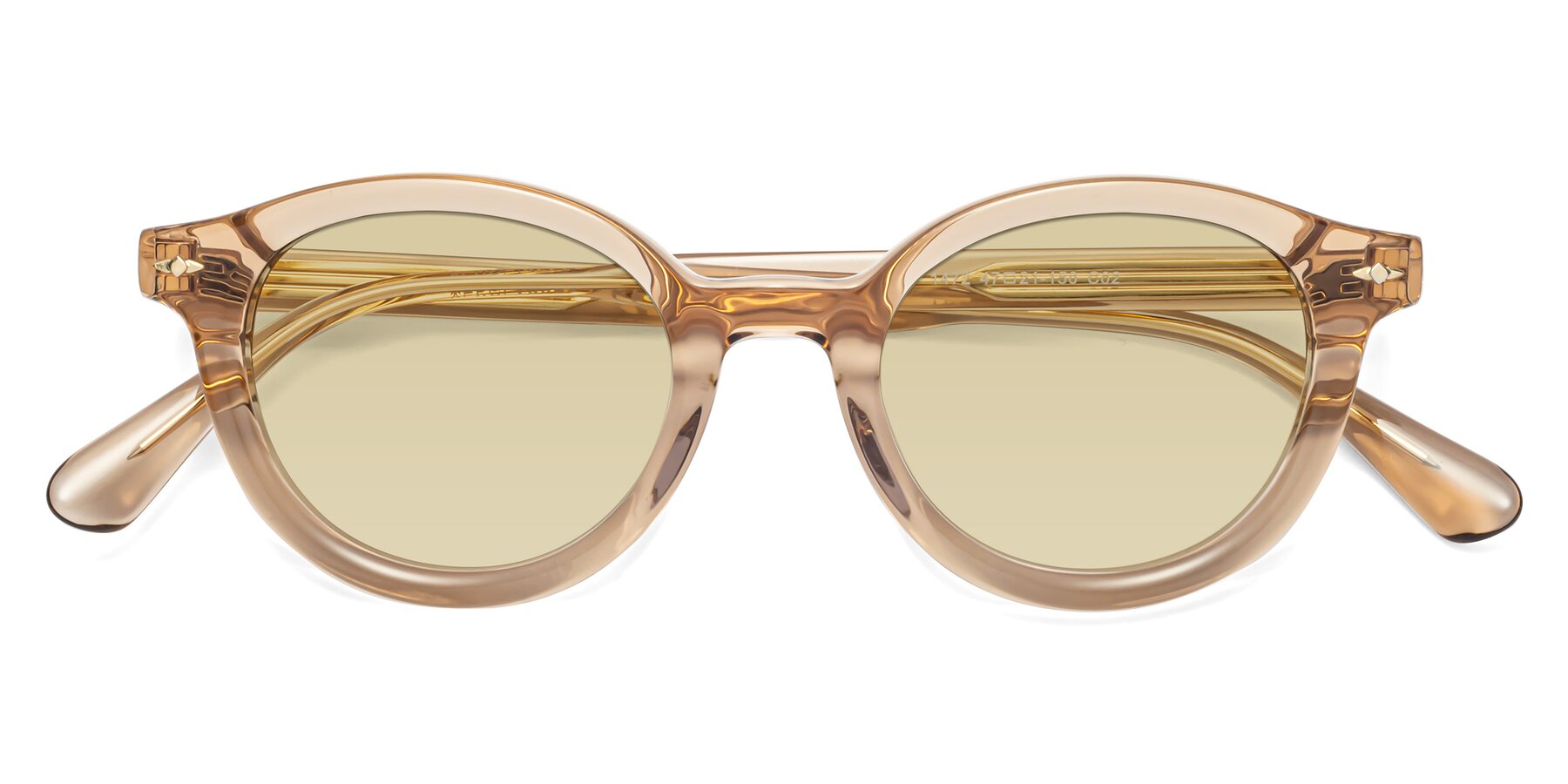 Folded Front of 1472 in Caramel with Light Champagne Tinted Lenses