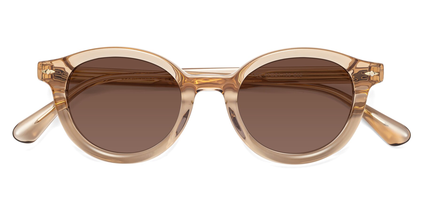 Folded Front of 1472 in Caramel with Brown Tinted Lenses