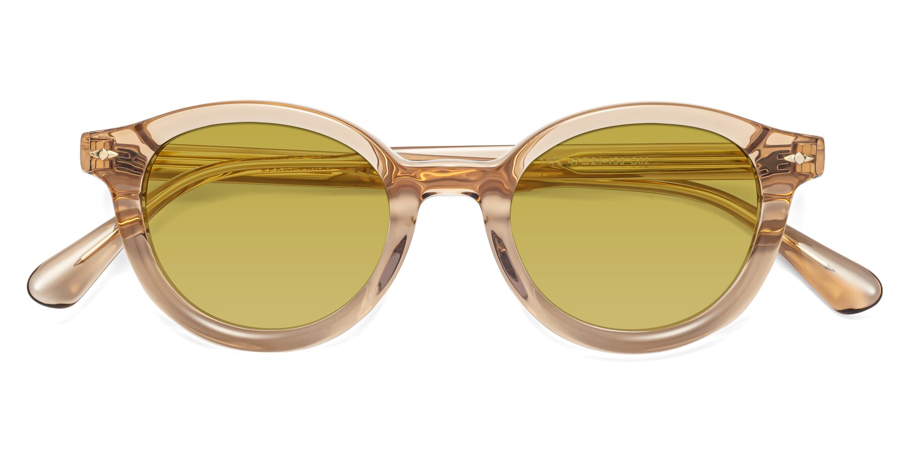 Folded Front of 1472 in Caramel with Champagne Tinted Lenses