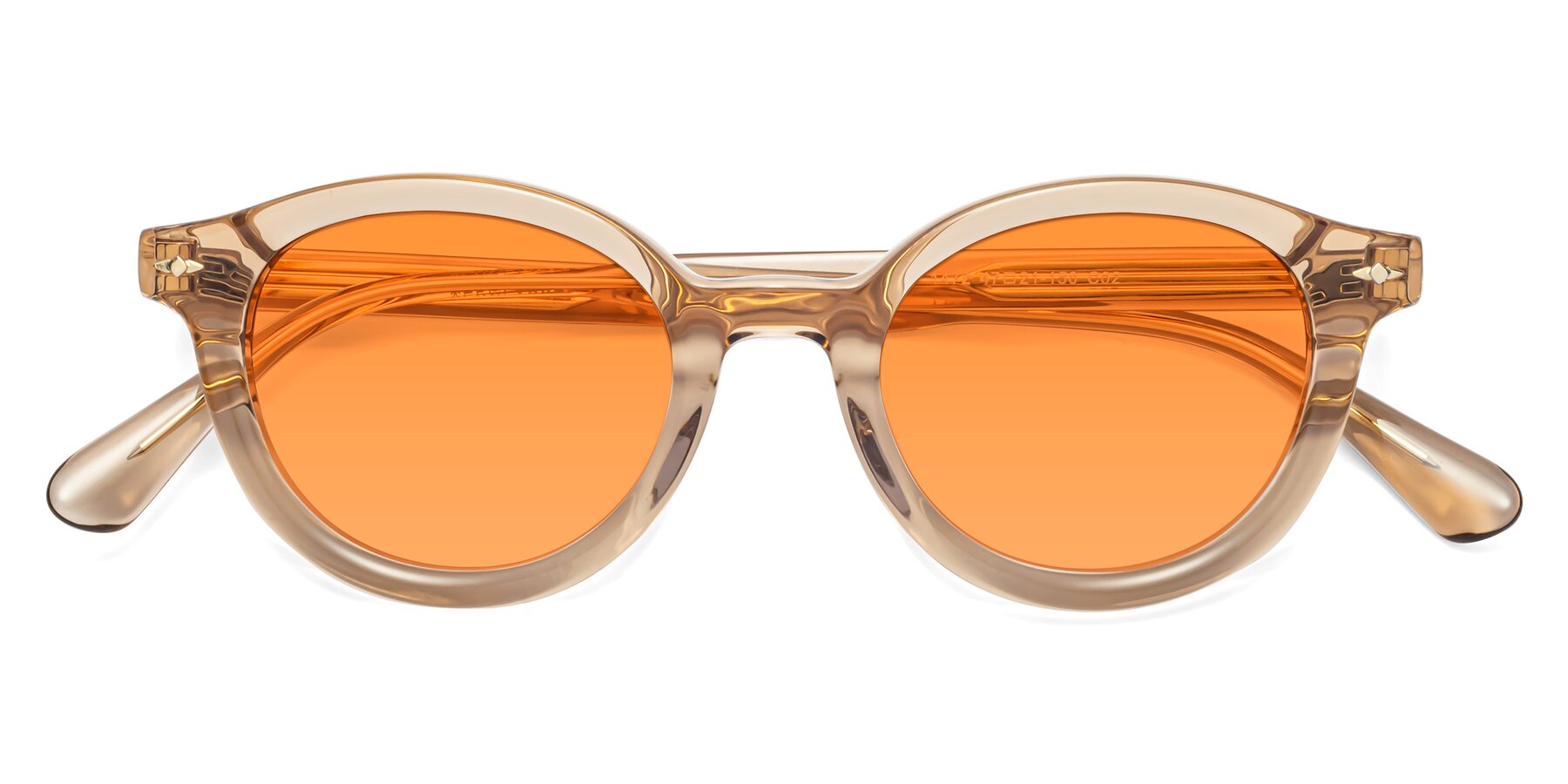 Folded Front of 1472 in Caramel with Orange Tinted Lenses