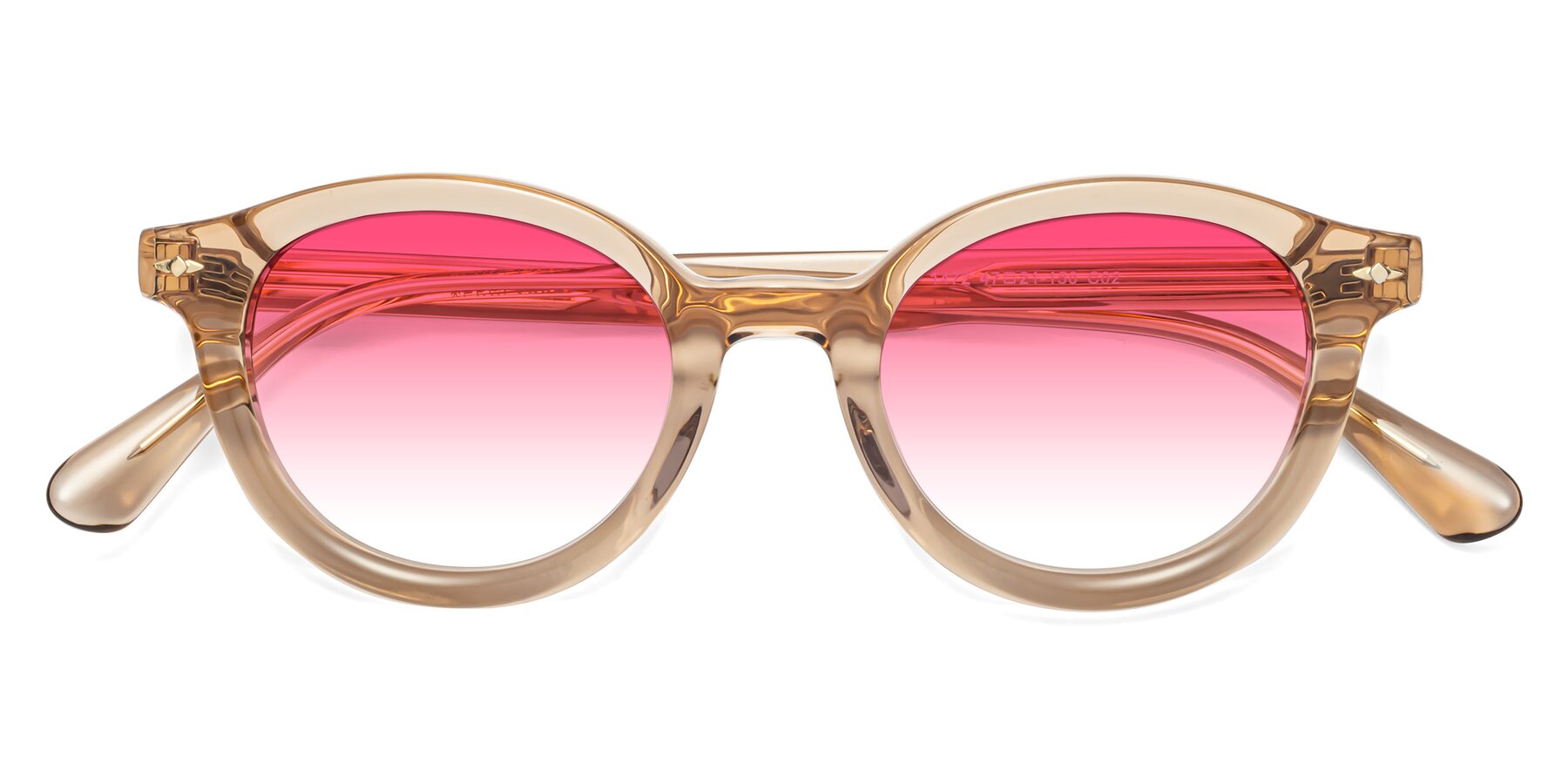 Folded Front of 1472 in Caramel with Pink Gradient Lenses