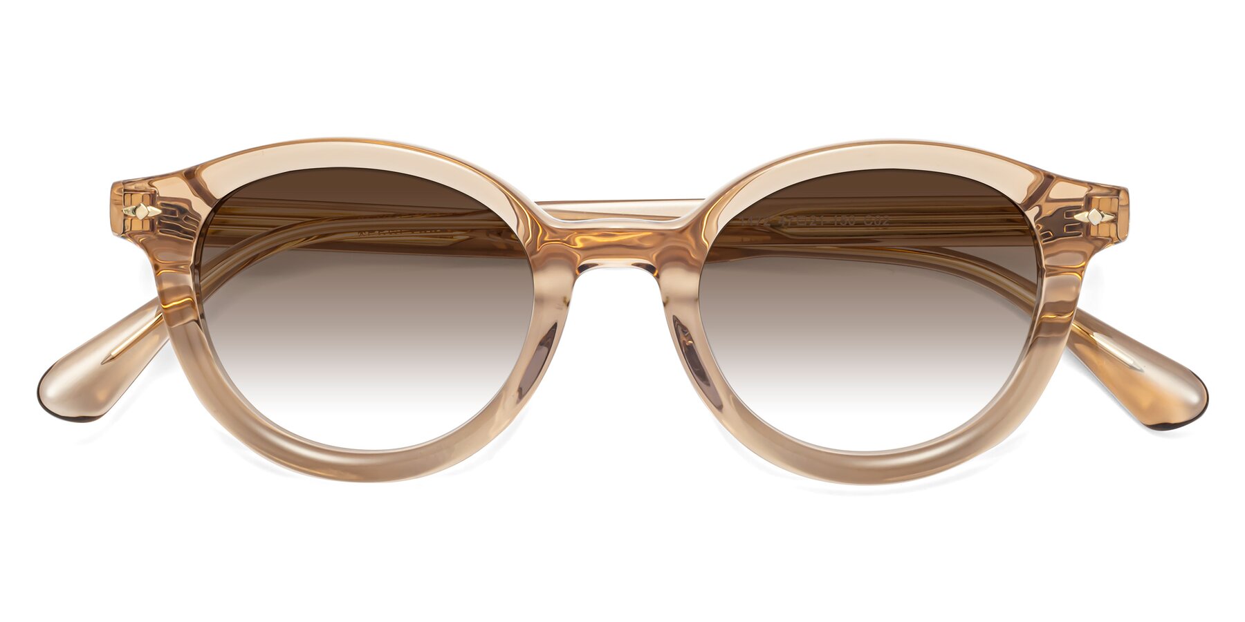 Folded Front of 1472 in Caramel with Brown Gradient Lenses