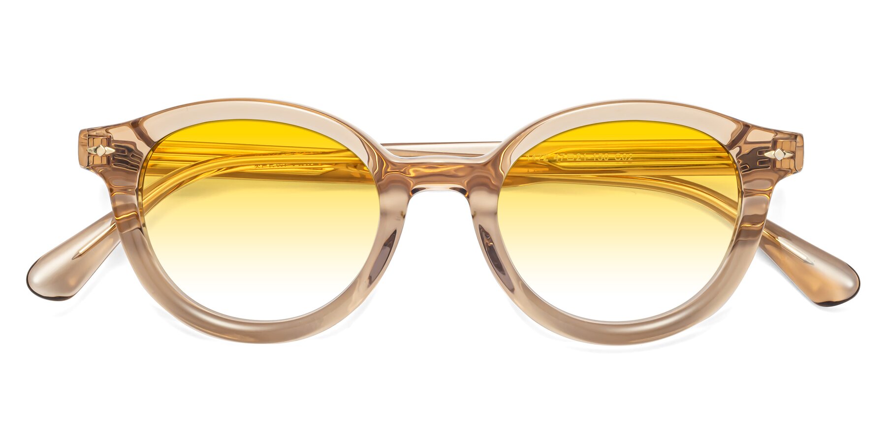 Folded Front of 1472 in Caramel with Yellow Gradient Lenses