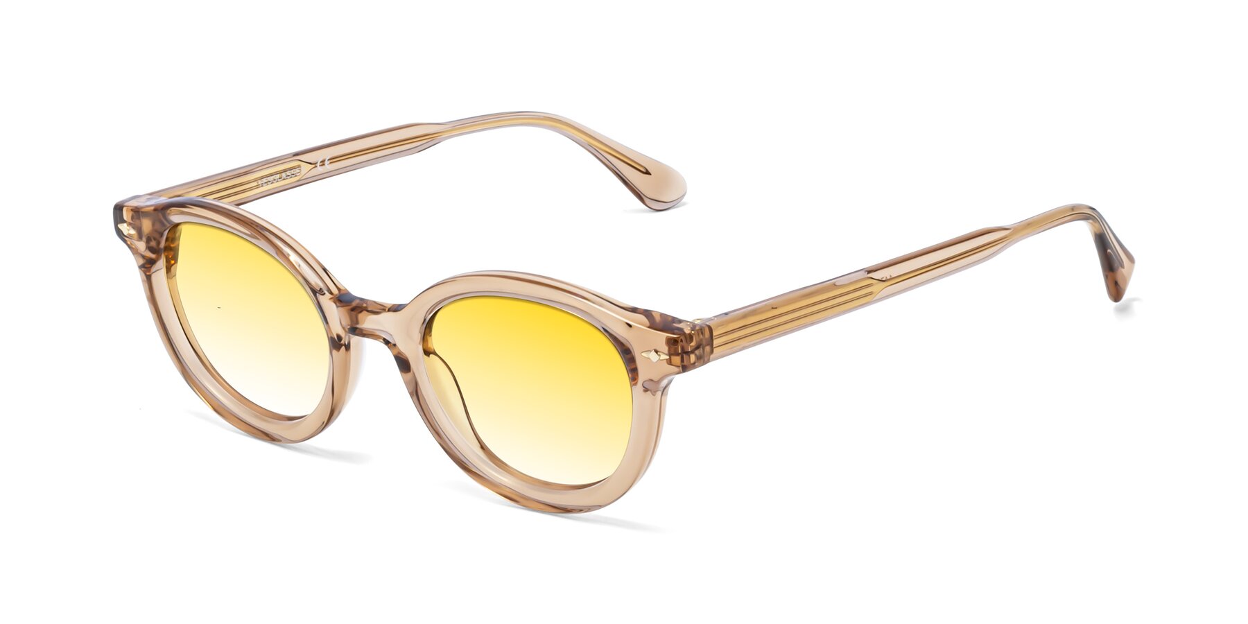 Angle of 1472 in Caramel with Yellow Gradient Lenses