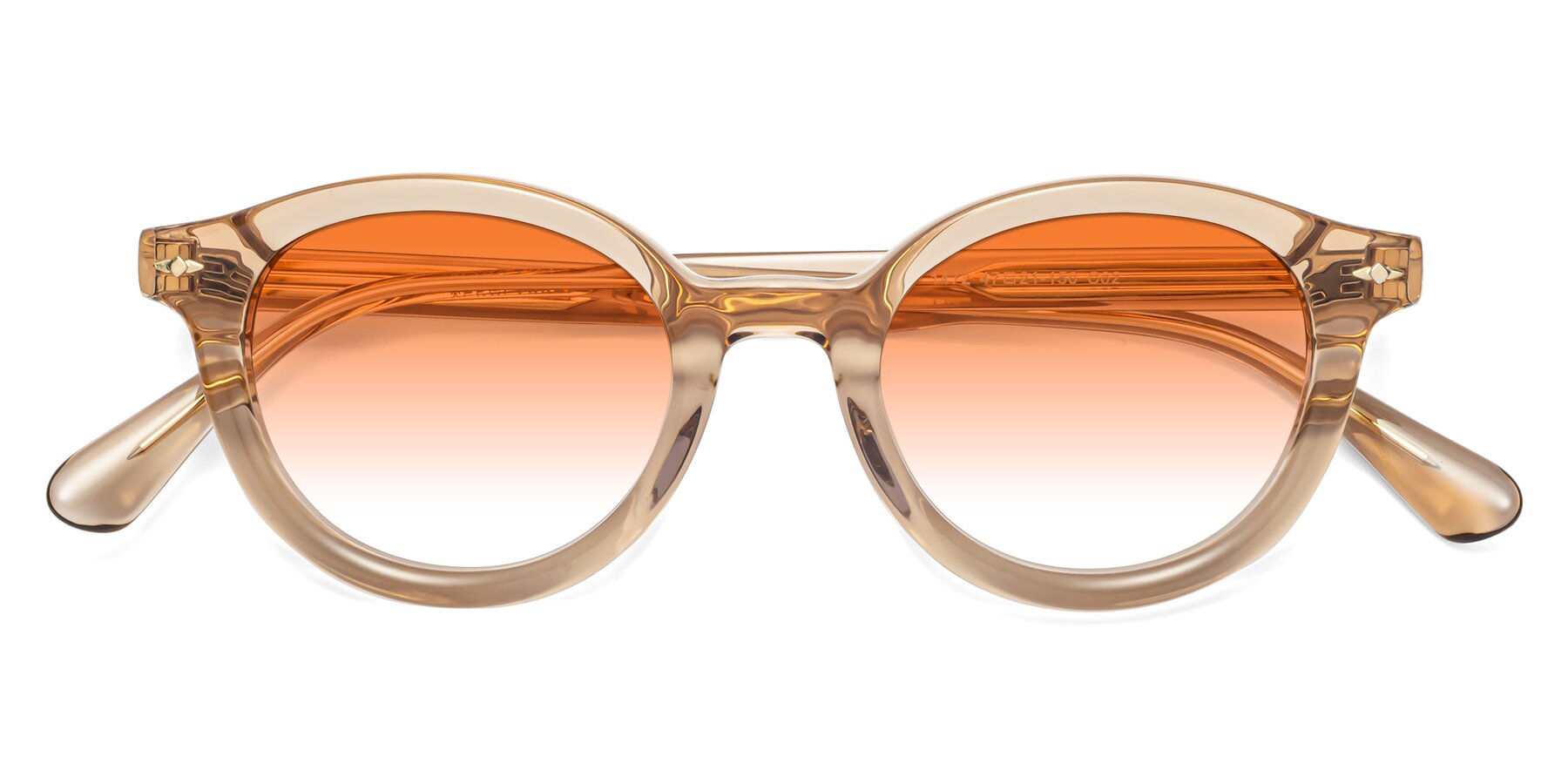 Folded Front of 1472 in Caramel with Orange Gradient Lenses