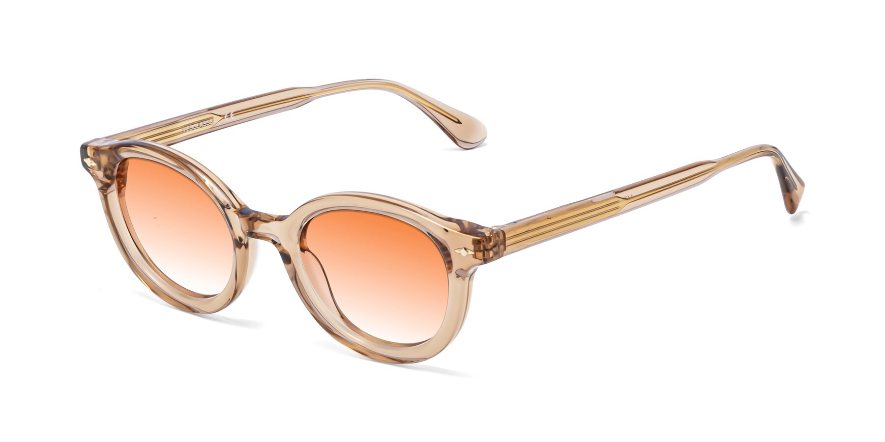 Angle of 1472 in Caramel with Orange Gradient Lenses