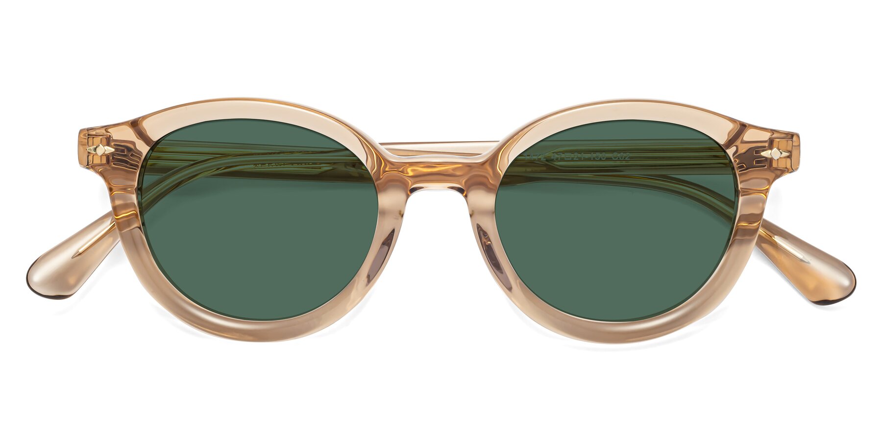 Folded Front of 1472 in Caramel with Green Polarized Lenses