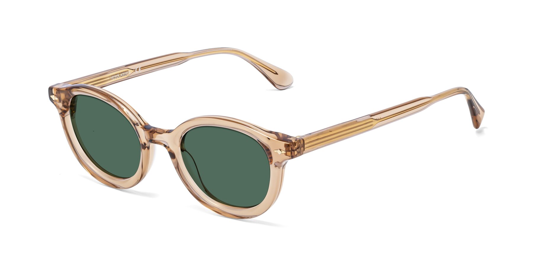 Angle of 1472 in Caramel with Green Polarized Lenses