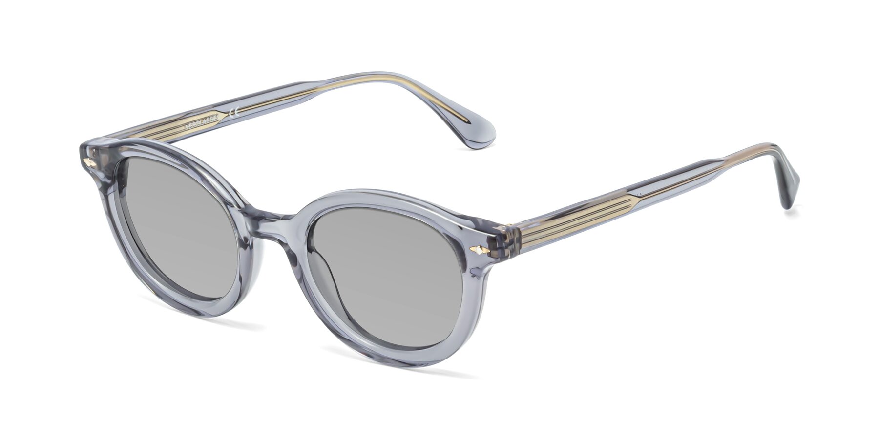 Angle of 1472 in Transparent Gray with Light Gray Tinted Lenses