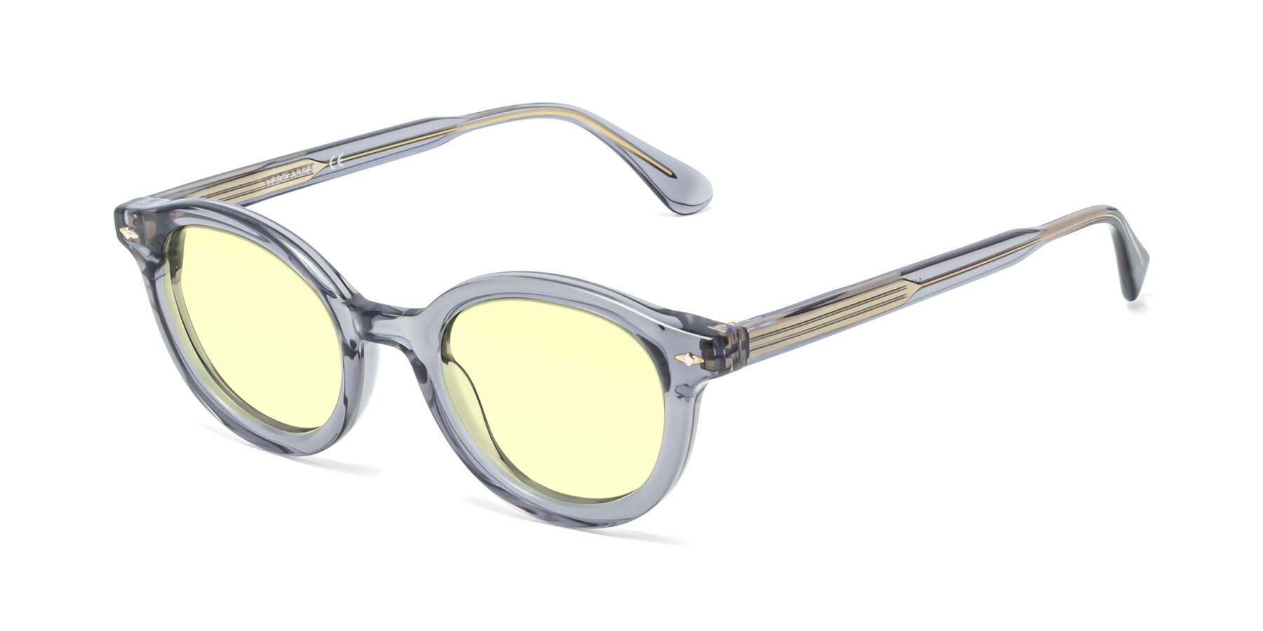 Angle of 1472 in Transparent Gray with Light Yellow Tinted Lenses
