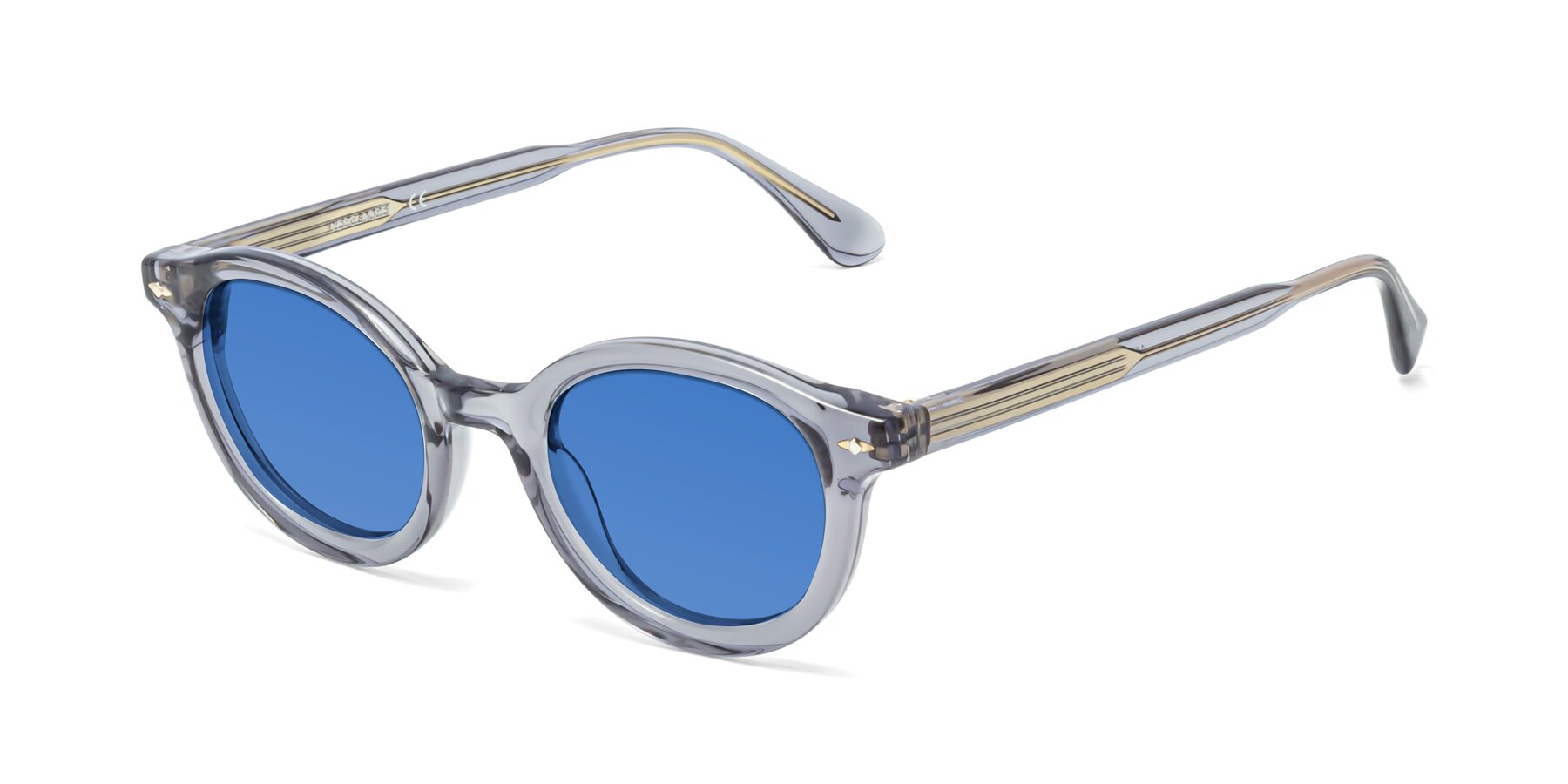 Angle of 1472 in Transparent Gray with Blue Tinted Lenses
