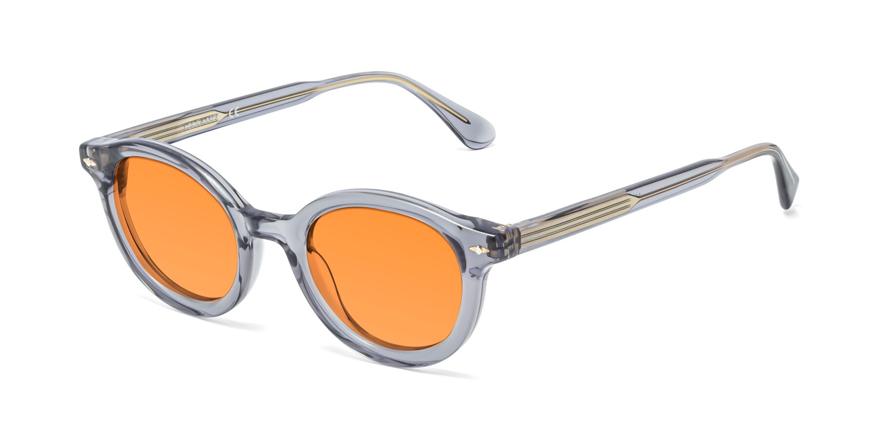 Angle of 1472 in Transparent Gray with Orange Tinted Lenses