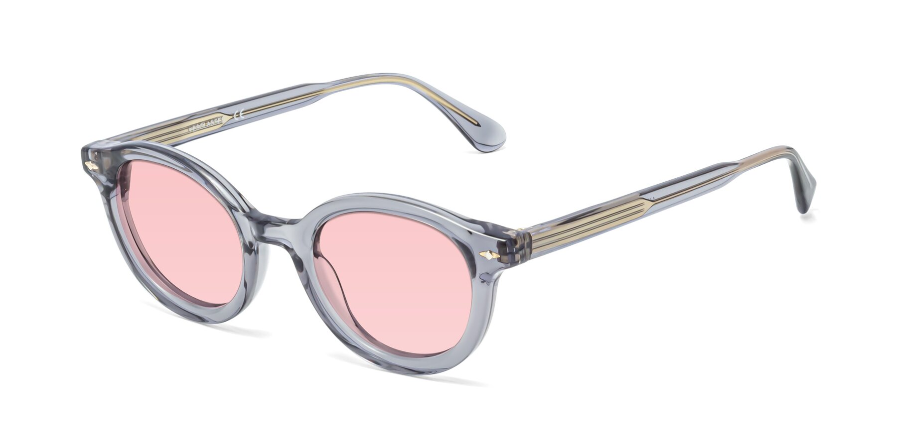 Angle of 1472 in Transparent Gray with Light Garnet Tinted Lenses