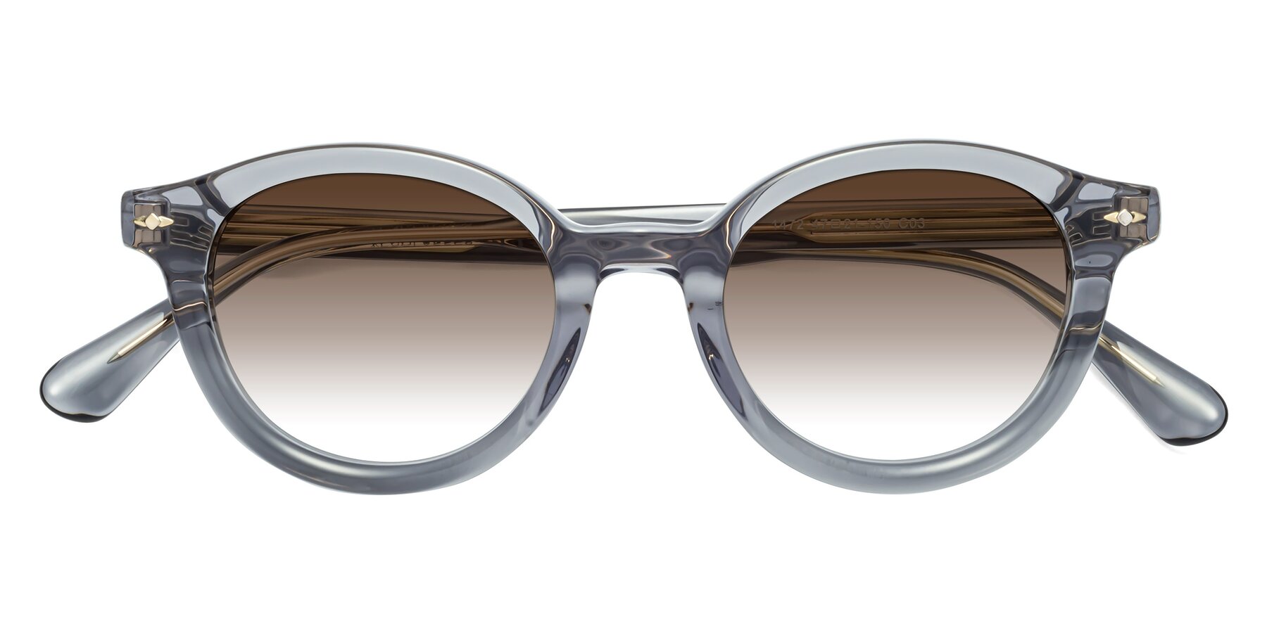 Folded Front of 1472 in Transparent Gray with Brown Gradient Lenses