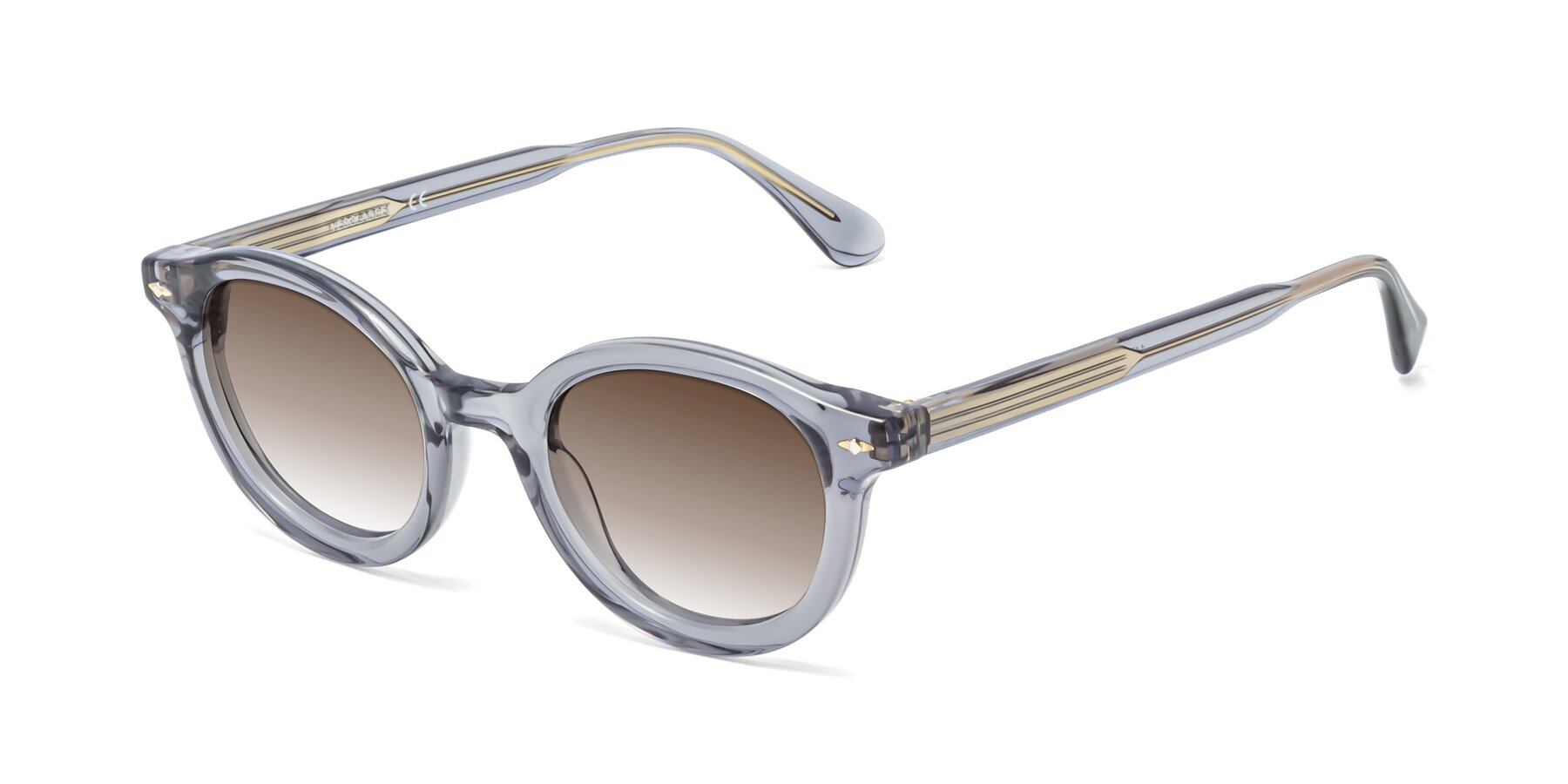 Angle of 1472 in Transparent Gray with Brown Gradient Lenses