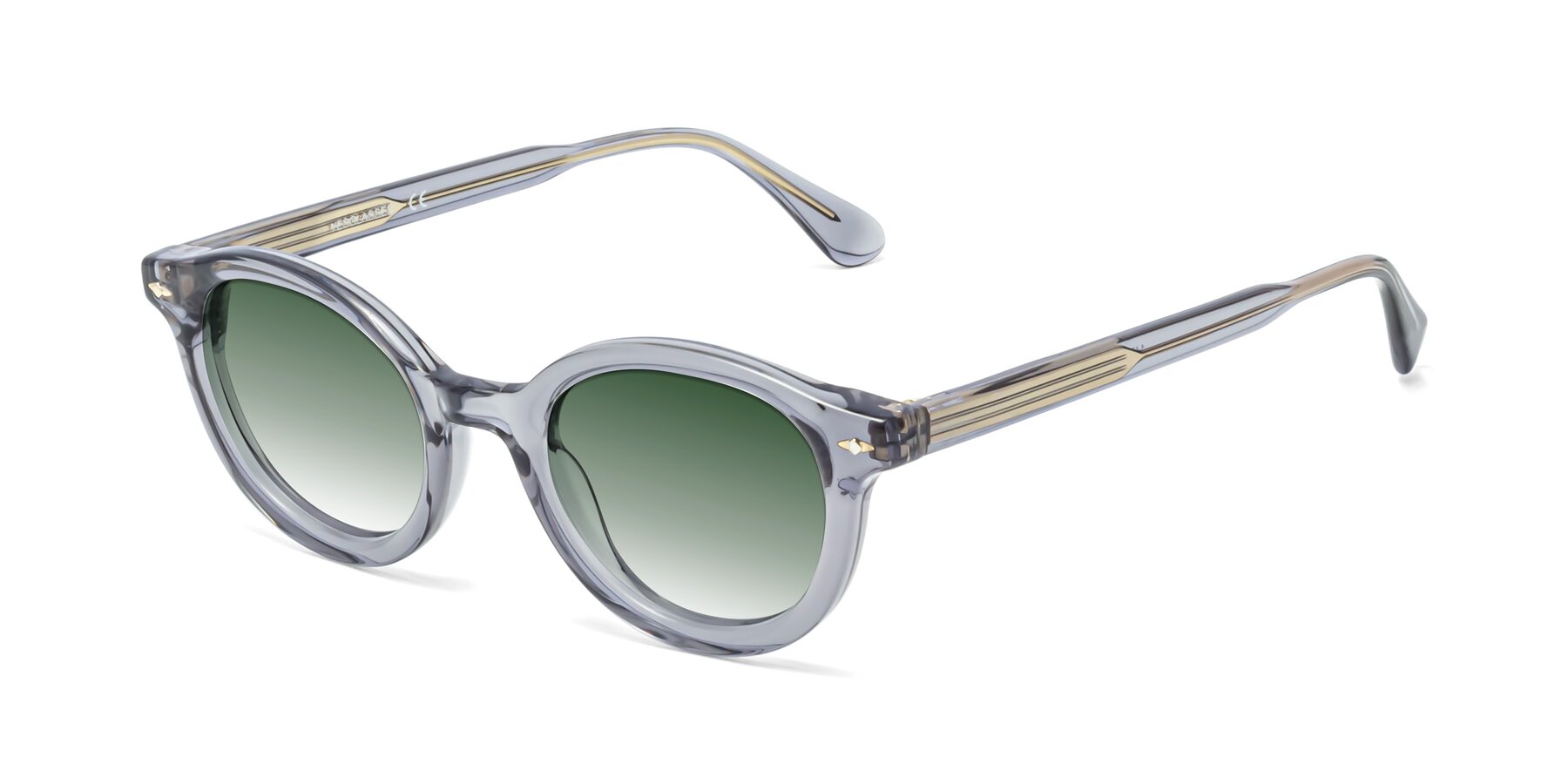 Angle of 1472 in Transparent Gray with Green Gradient Lenses