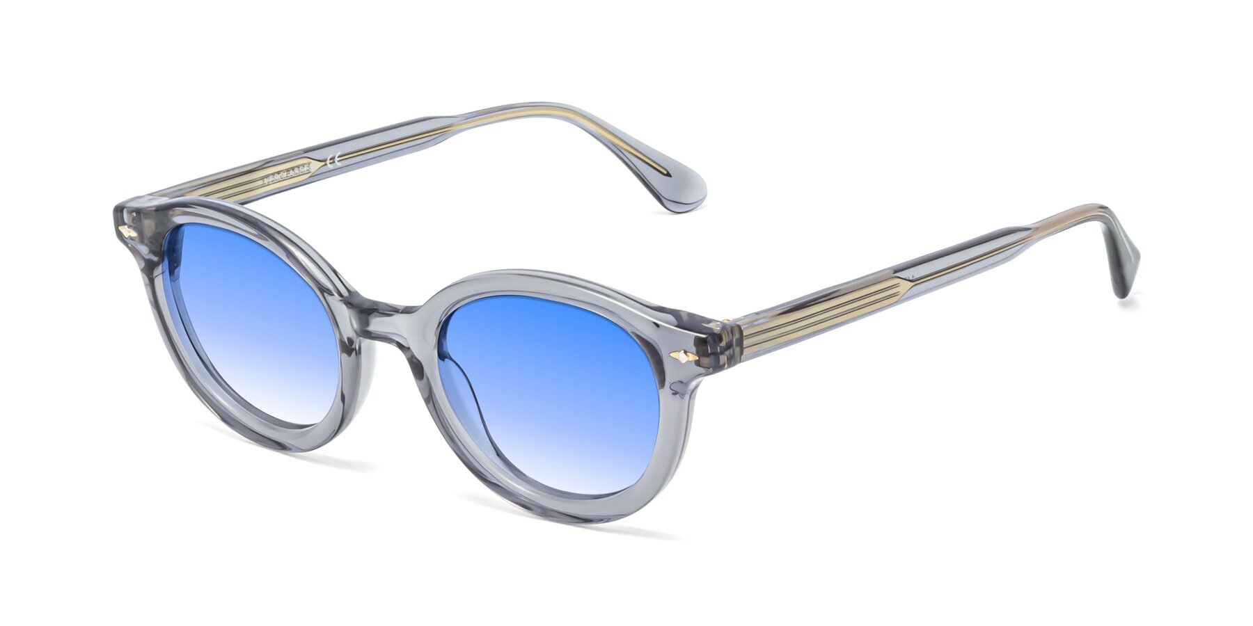 Angle of 1472 in Transparent Gray with Blue Gradient Lenses
