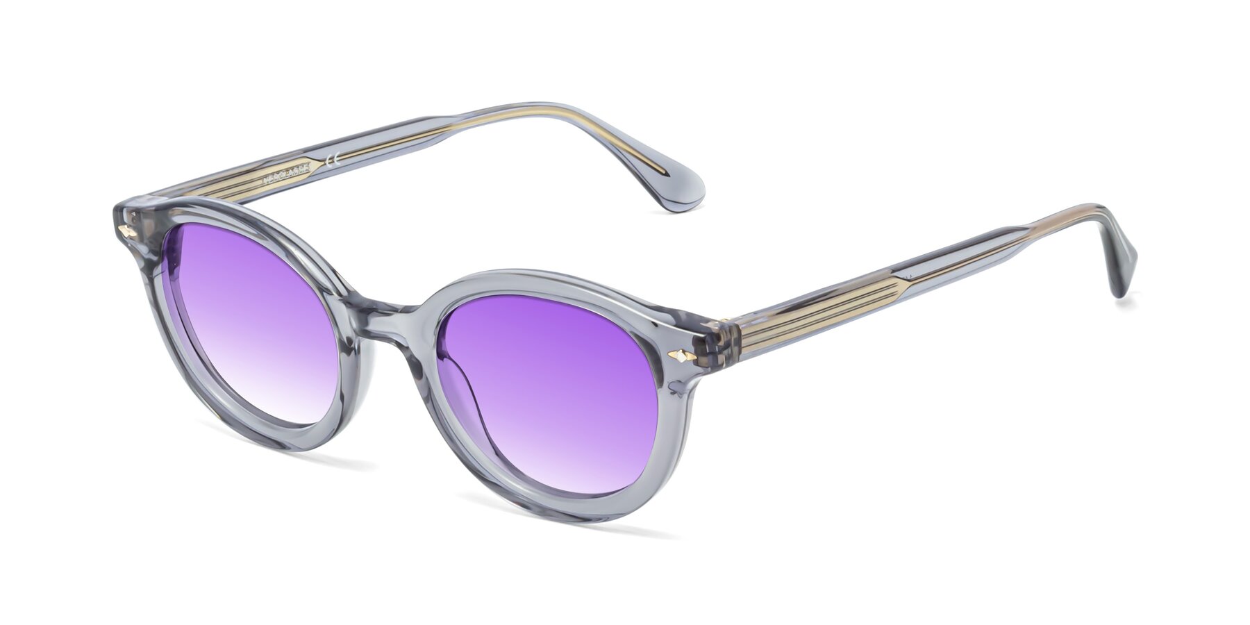 Angle of 1472 in Transparent Gray with Purple Gradient Lenses