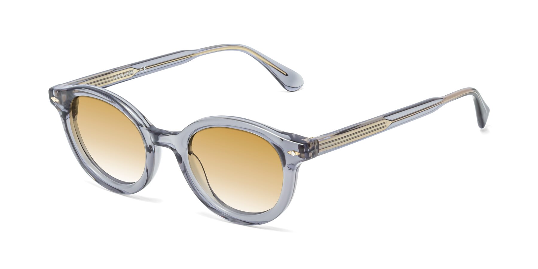 Angle of 1472 in Transparent Gray with Champagne Gradient Lenses