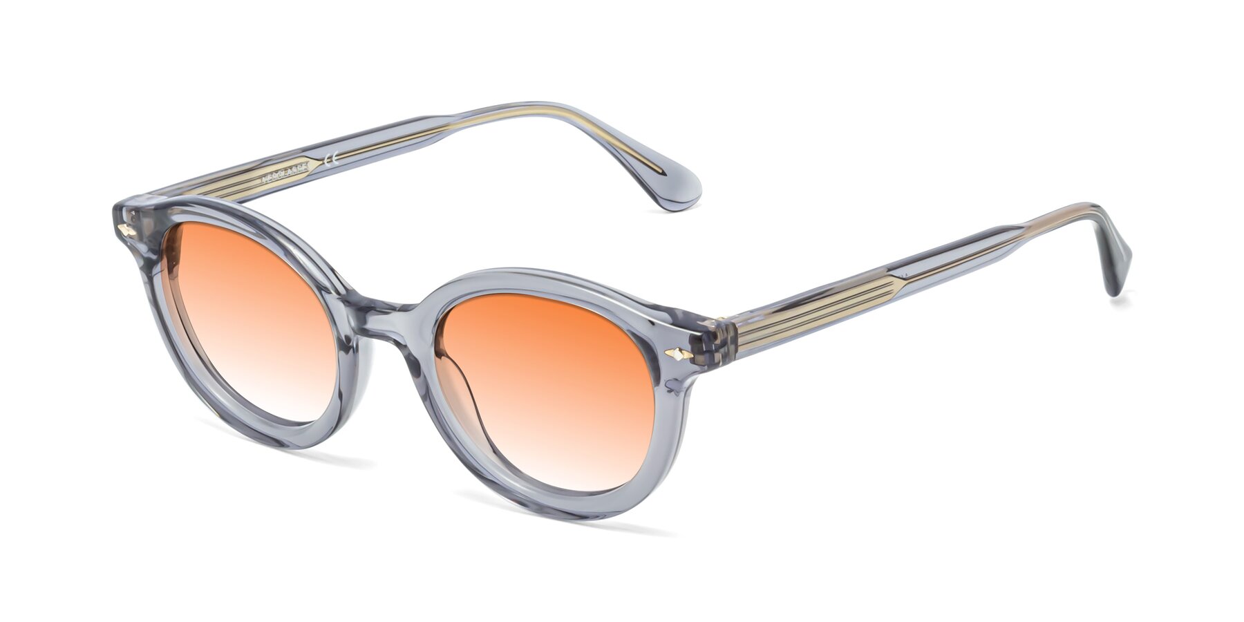 Angle of 1472 in Transparent Gray with Orange Gradient Lenses