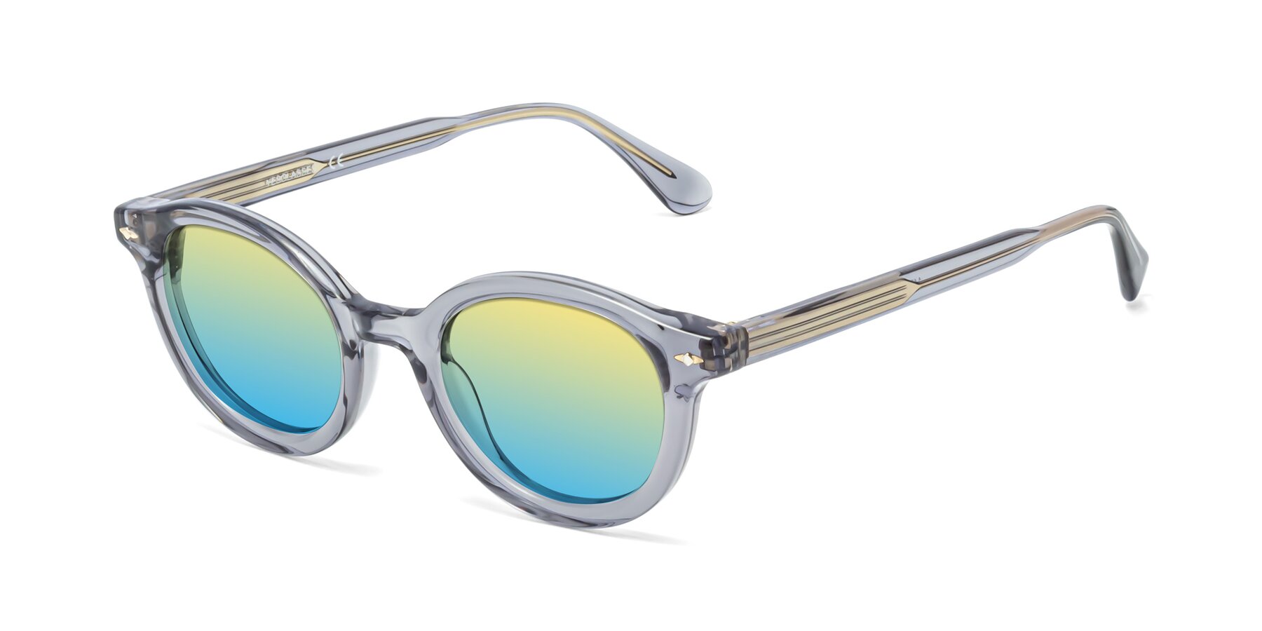 Angle of 1472 in Transparent Gray with Yellow / Blue Gradient Lenses