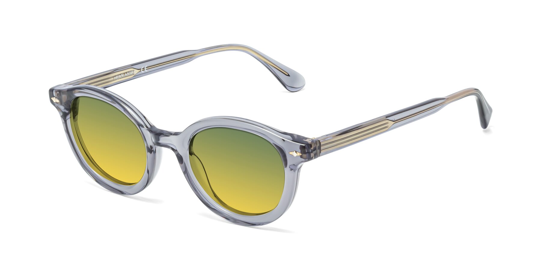 Angle of 1472 in Transparent Gray with Green / Yellow Gradient Lenses