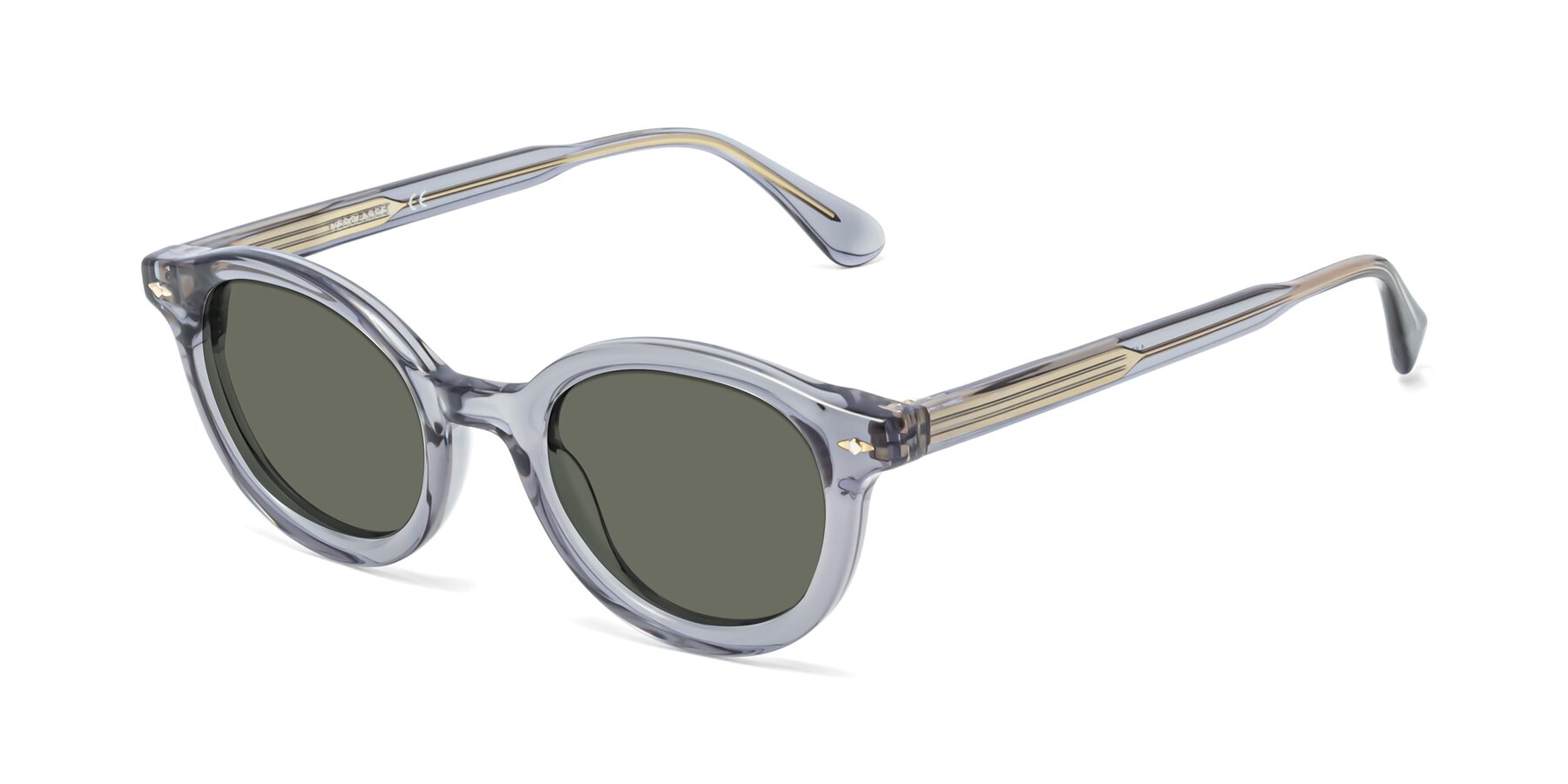 Angle of 1472 in Transparent Gray with Gray Polarized Lenses
