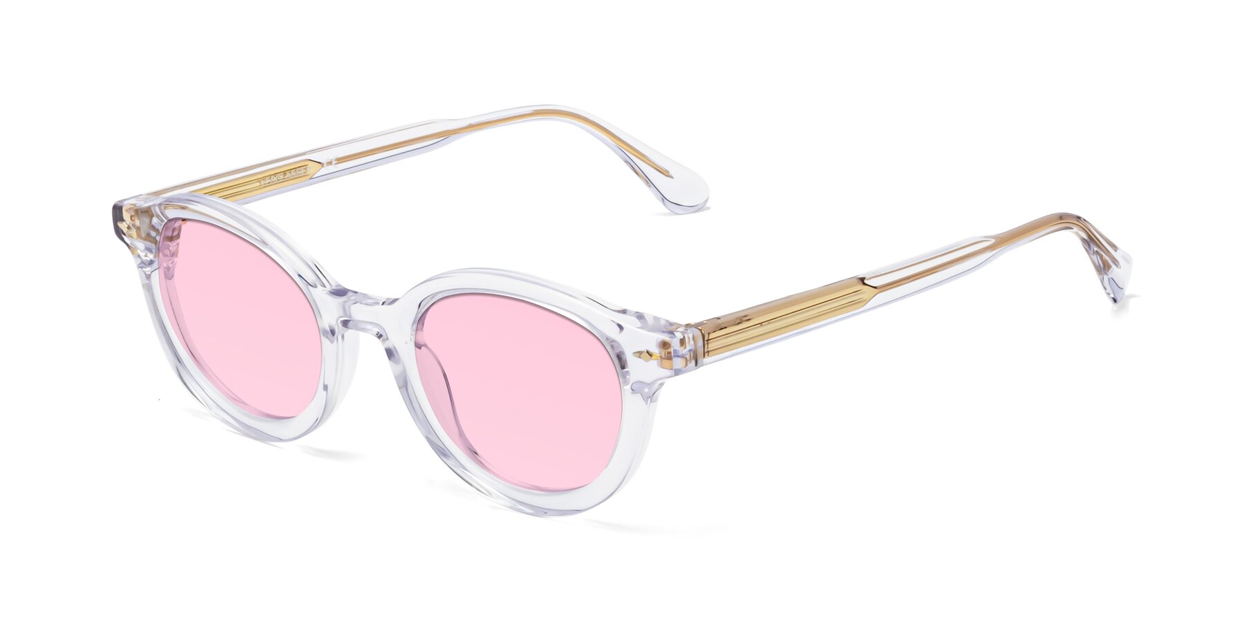 Angle of 1472 in Clear with Light Pink Tinted Lenses