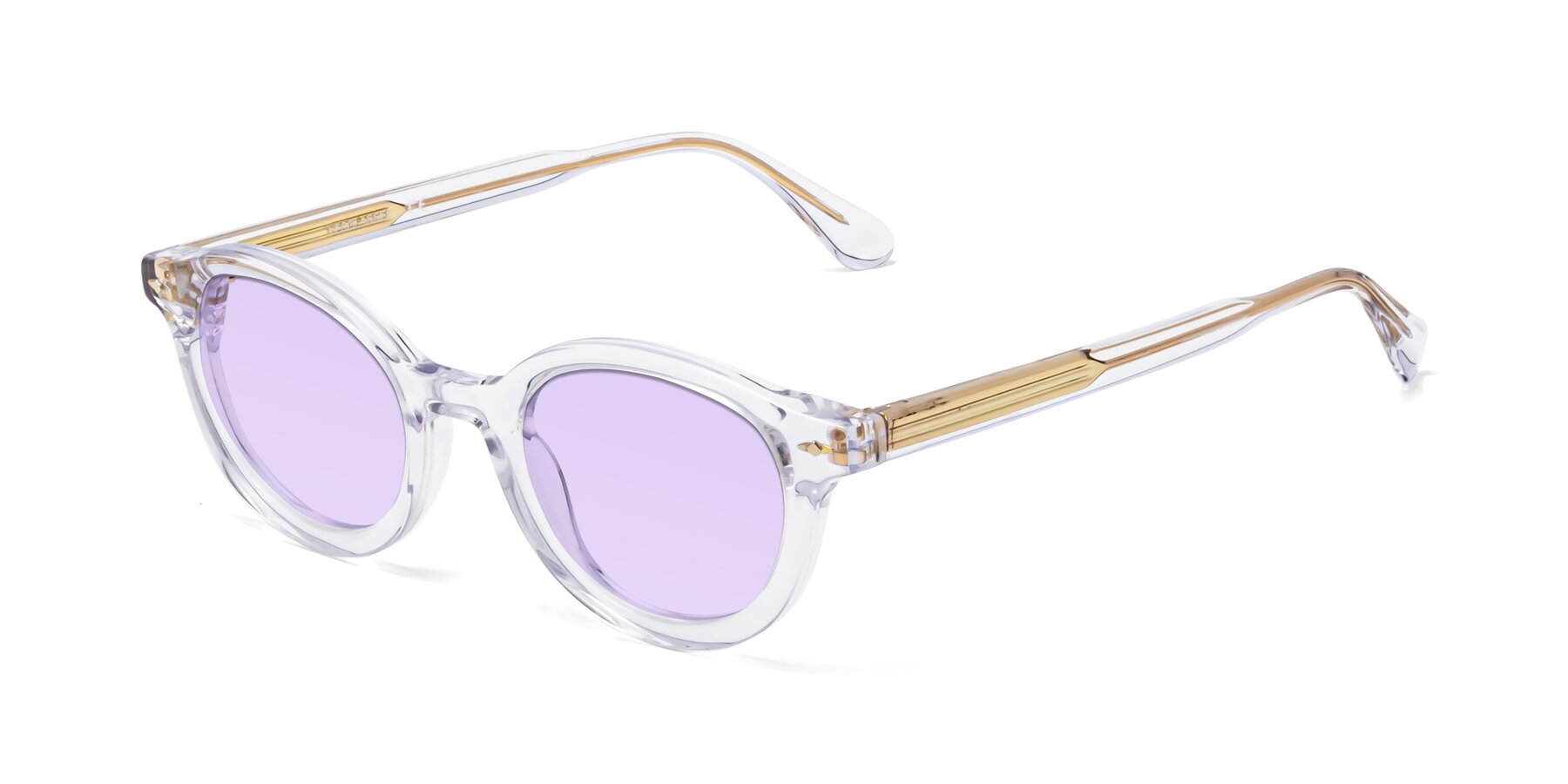 Angle of 1472 in Clear with Light Purple Tinted Lenses
