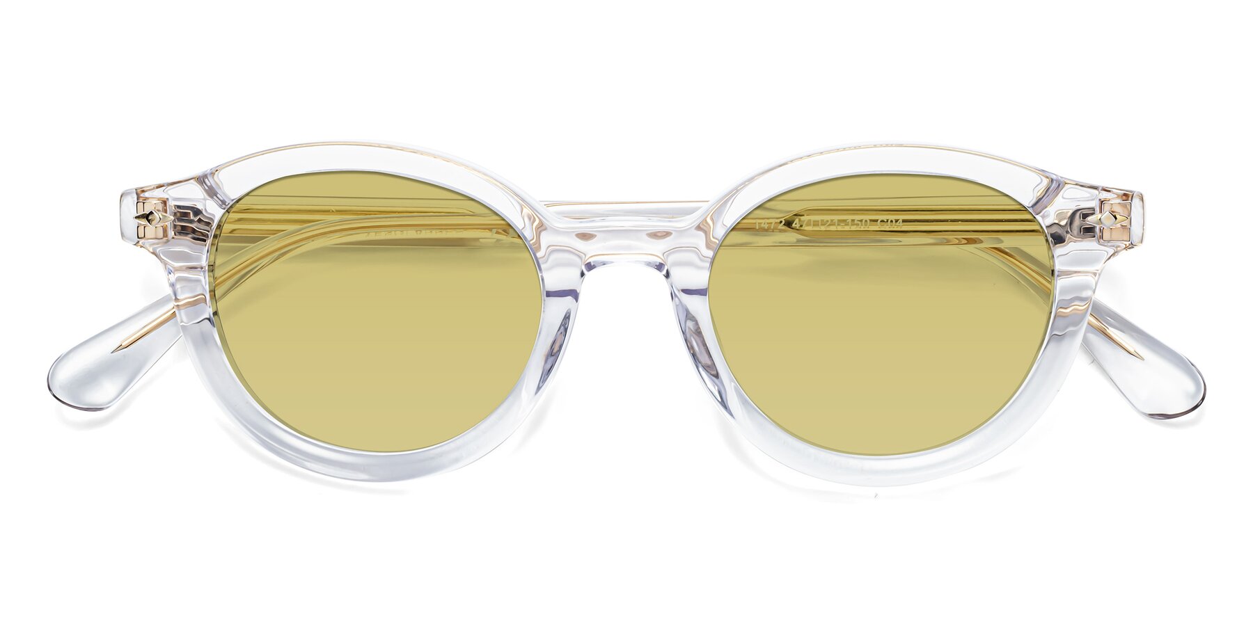 Folded Front of 1472 in Clear with Medium Champagne Tinted Lenses
