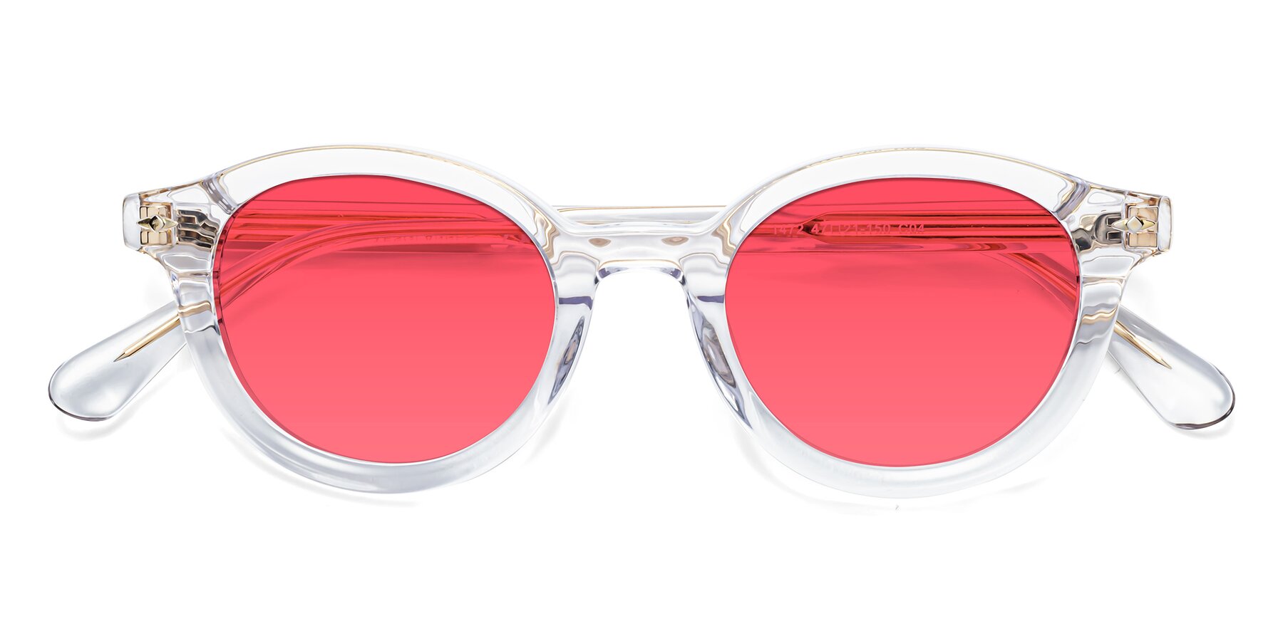 Folded Front of 1472 in Clear with Pink Tinted Lenses