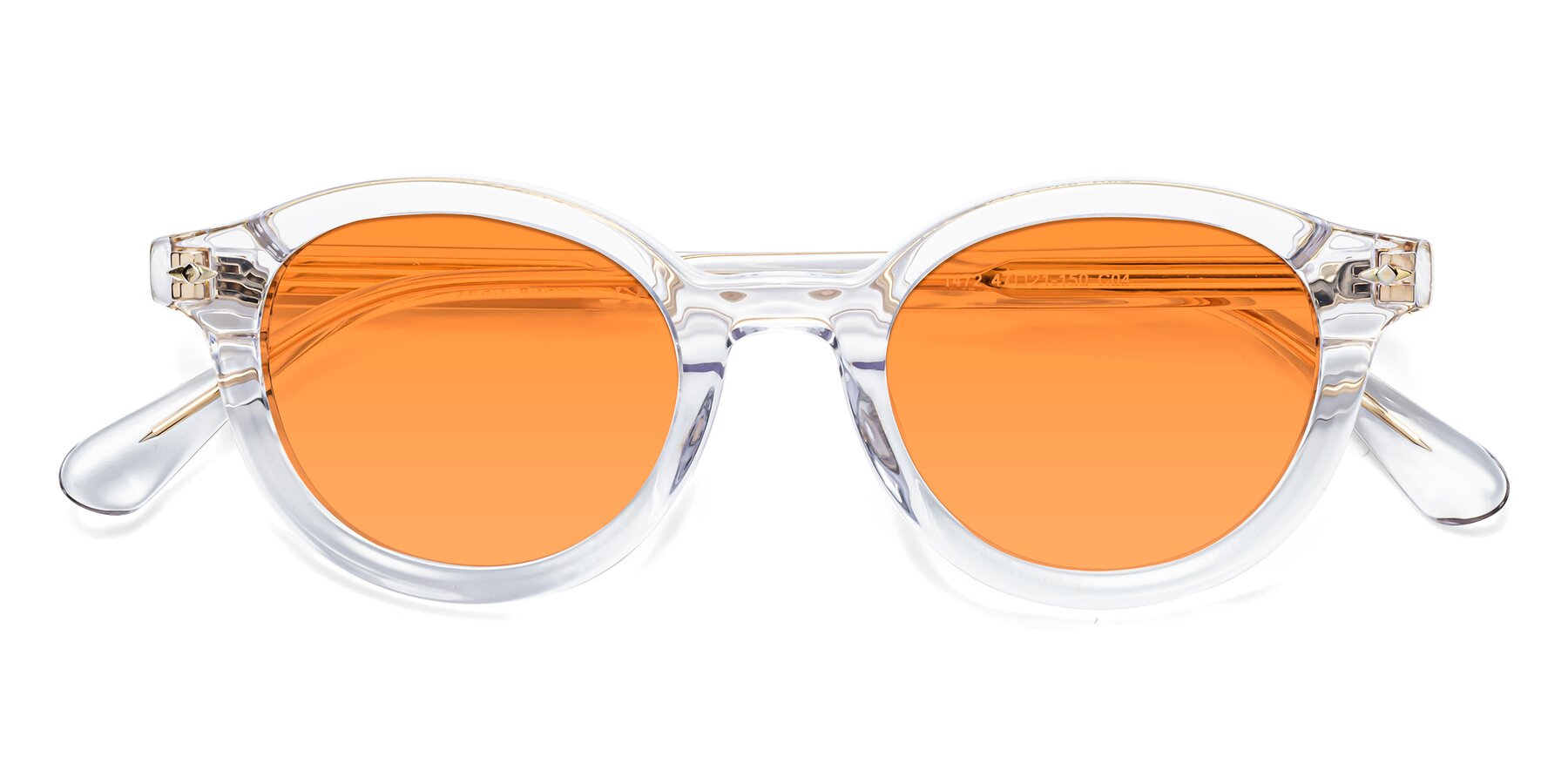 Folded Front of 1472 in Clear with Orange Tinted Lenses